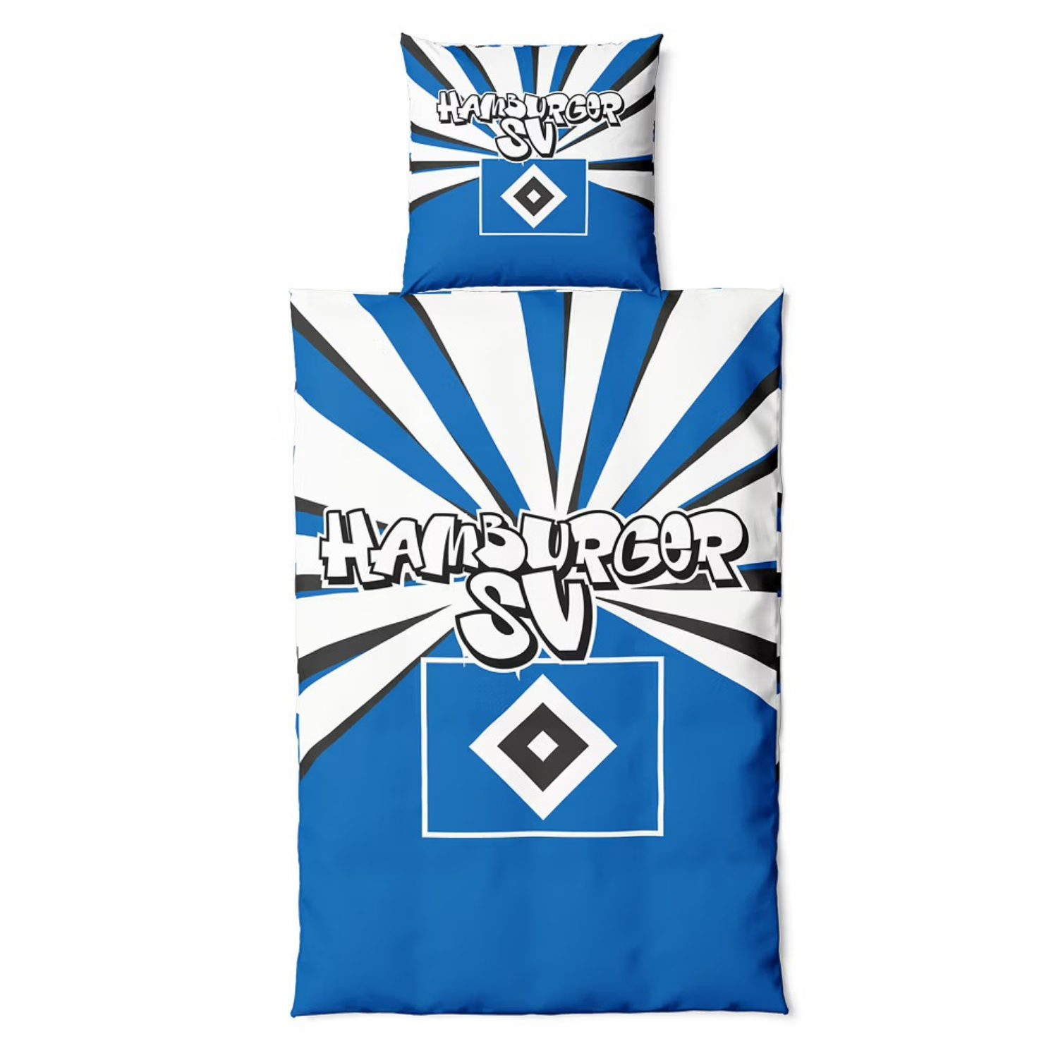 HSV Bettwäsche Strahlen 135 x 200 cm - blau