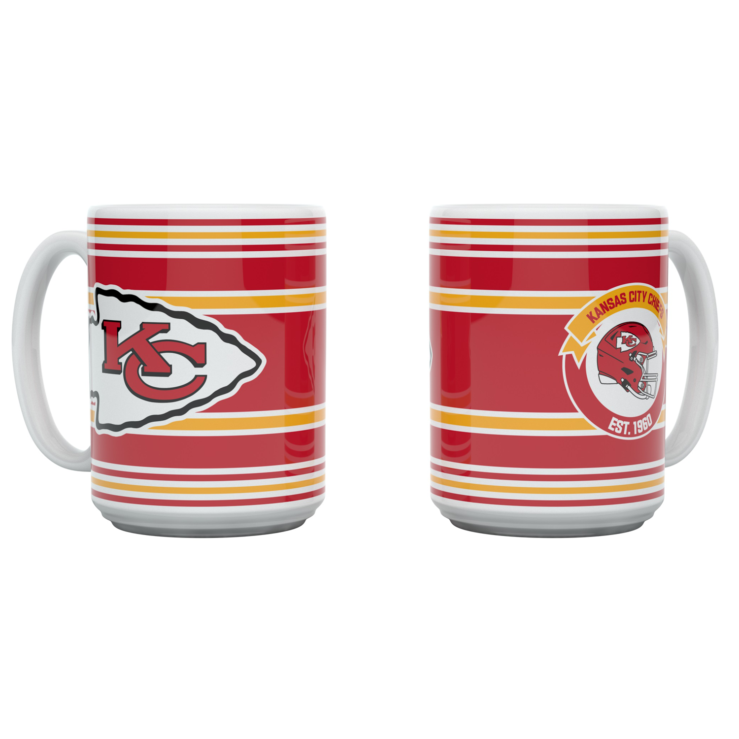 Kansas City Chiefs NFL Tasse "Established" Streifen 450 ml - Teamfarben
