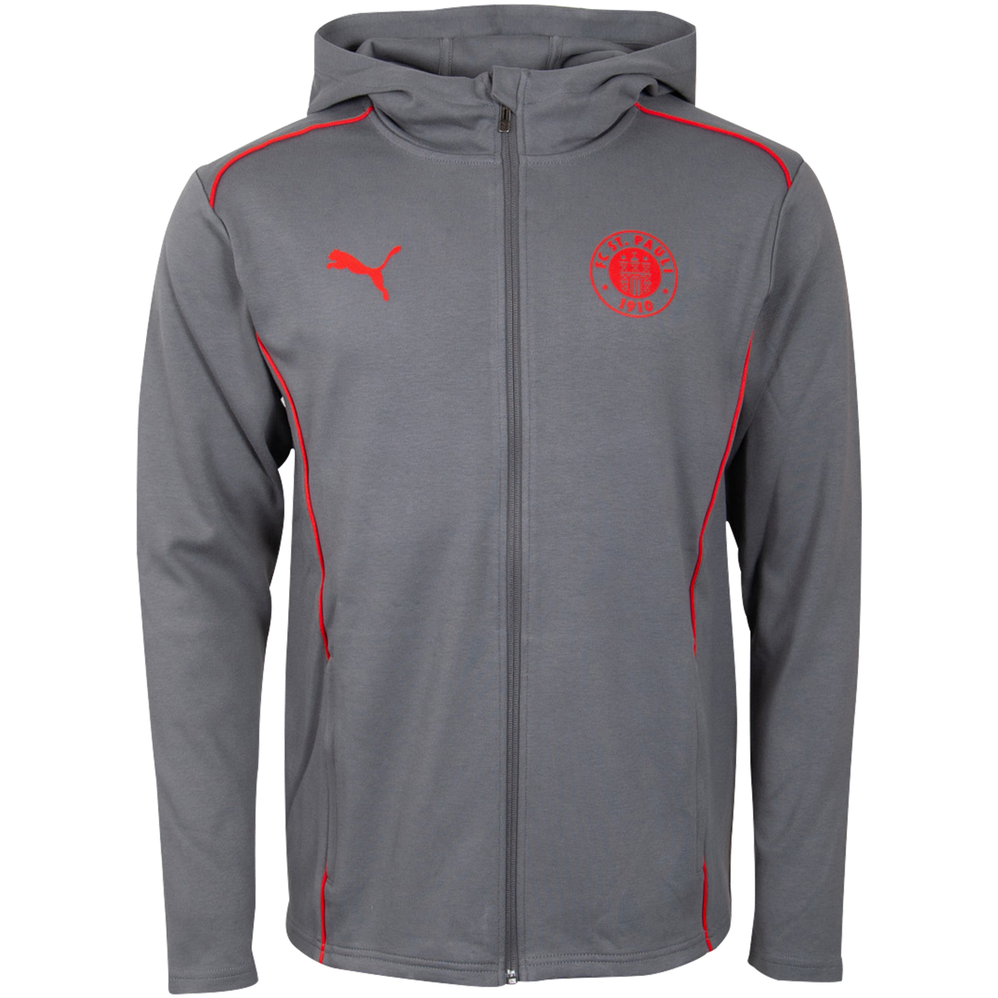 FC St. Pauli - PUMA Kapuzensweatjacke 'Casuals' 2024/25 - grau