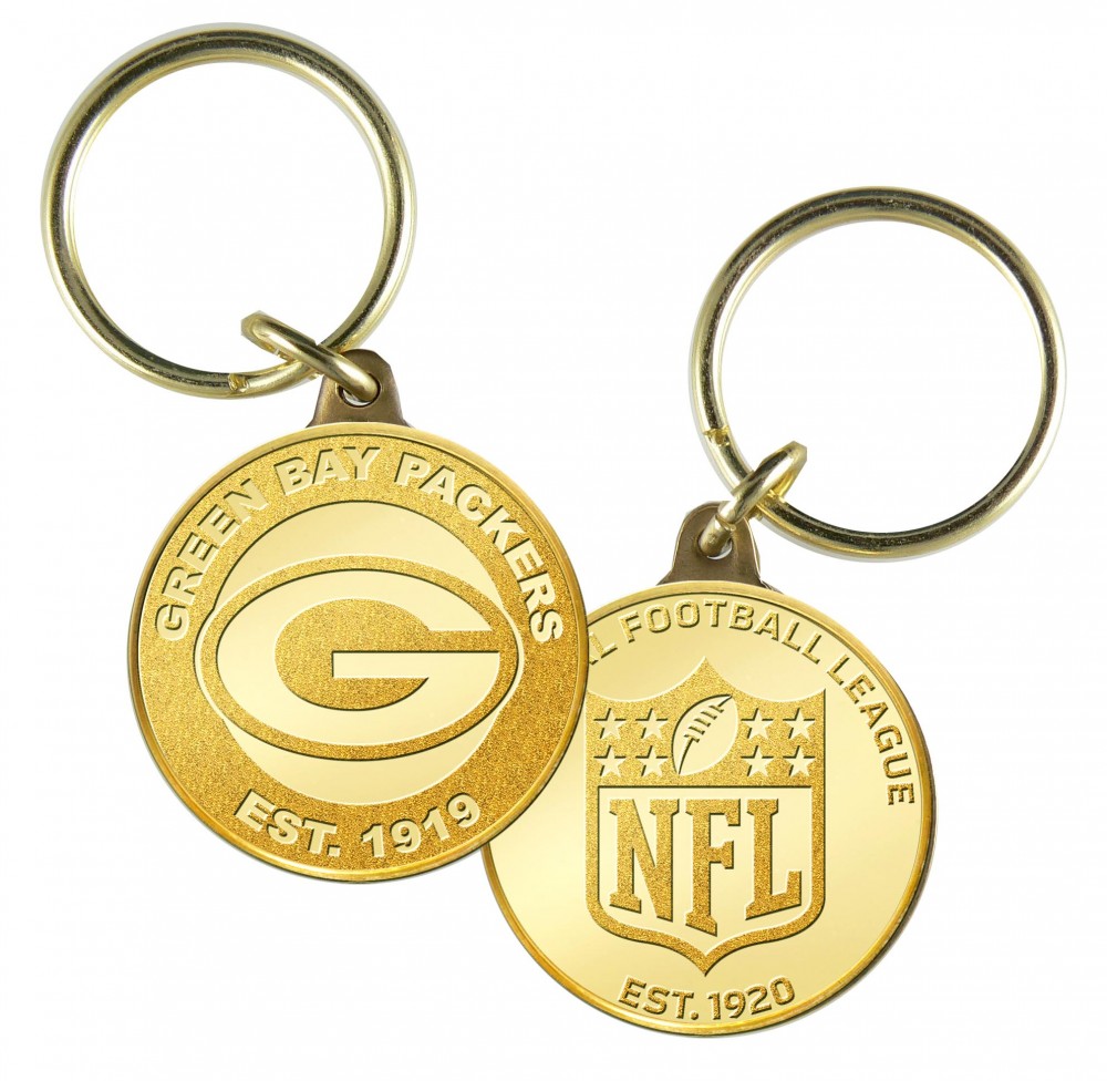 Green Bay Packers Minted Coin Keyring
