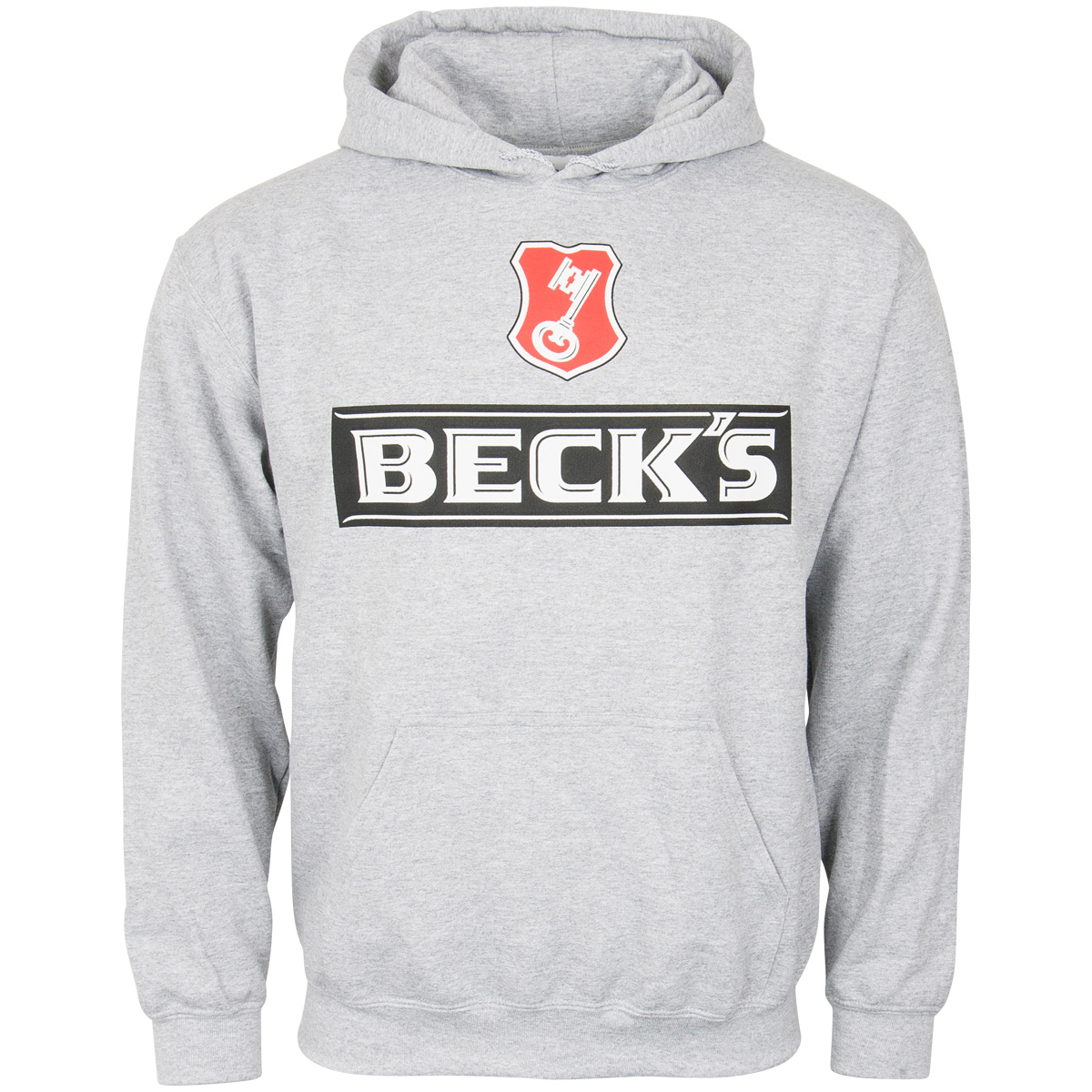 Beck's - Kapuzenpullover Logo - grau