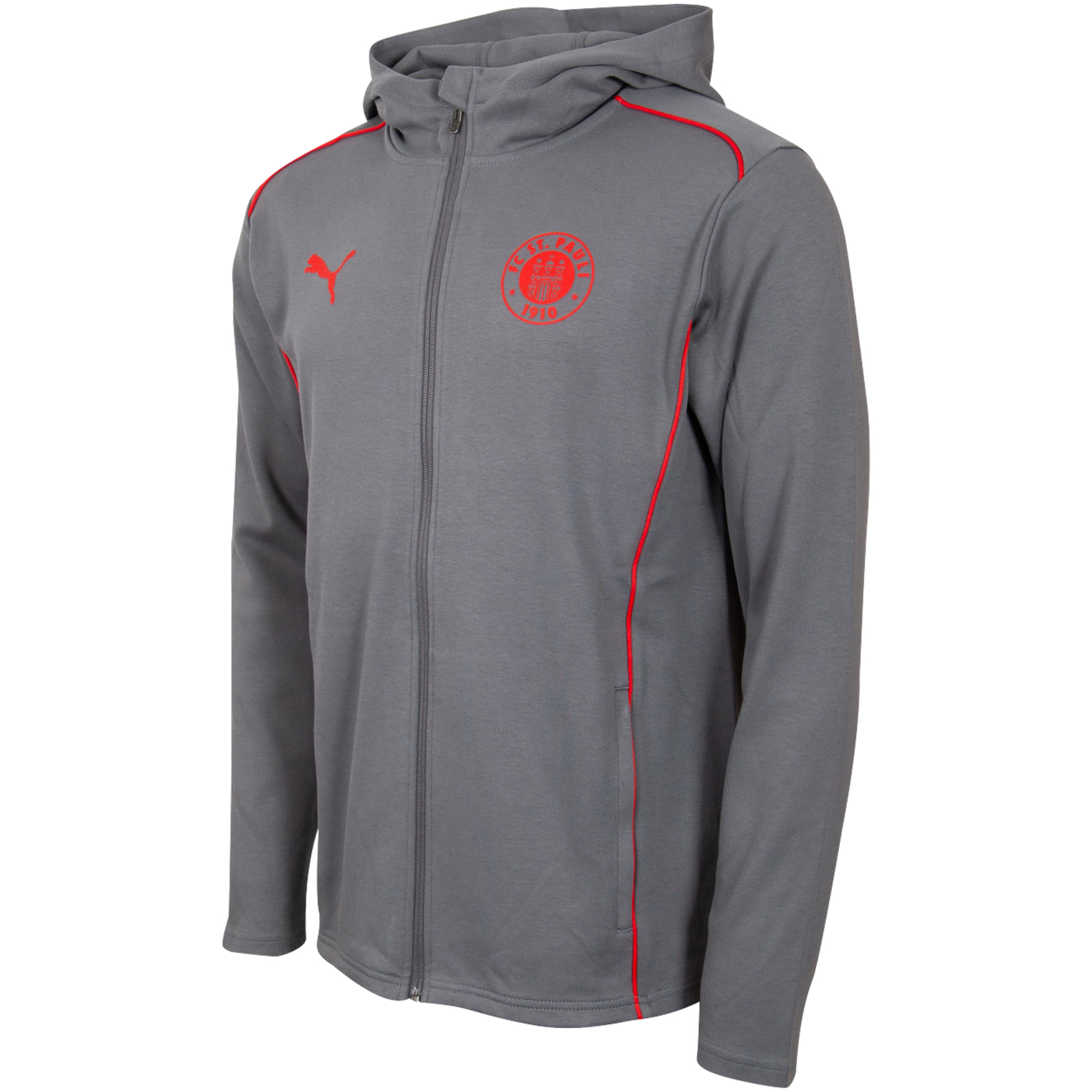 FC St. Pauli - PUMA Kapuzensweatjacke 'Casuals' 2024/25 - grau