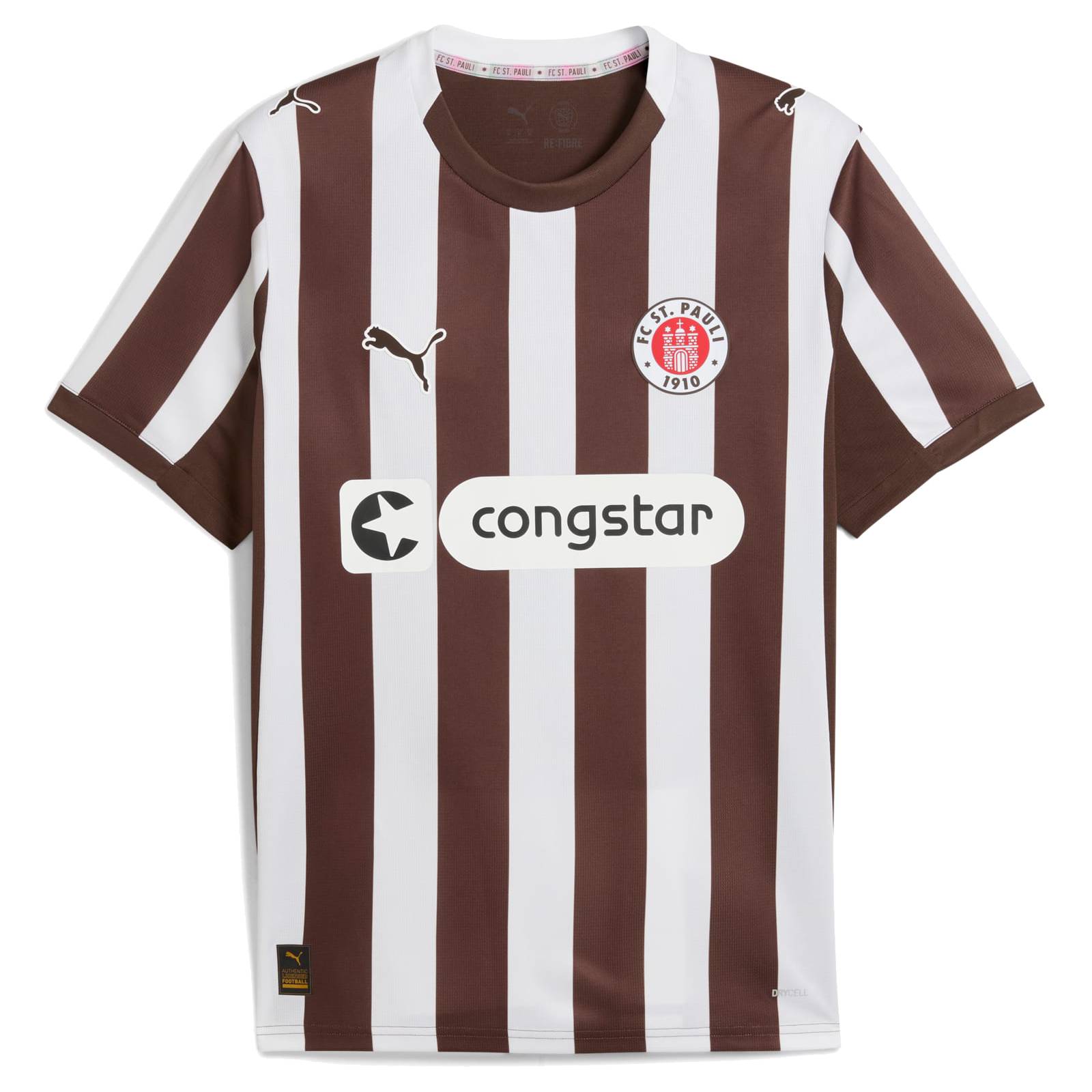 FC St. Pauli - PUMA Trikot Heim 2025/26 - braun/weiß