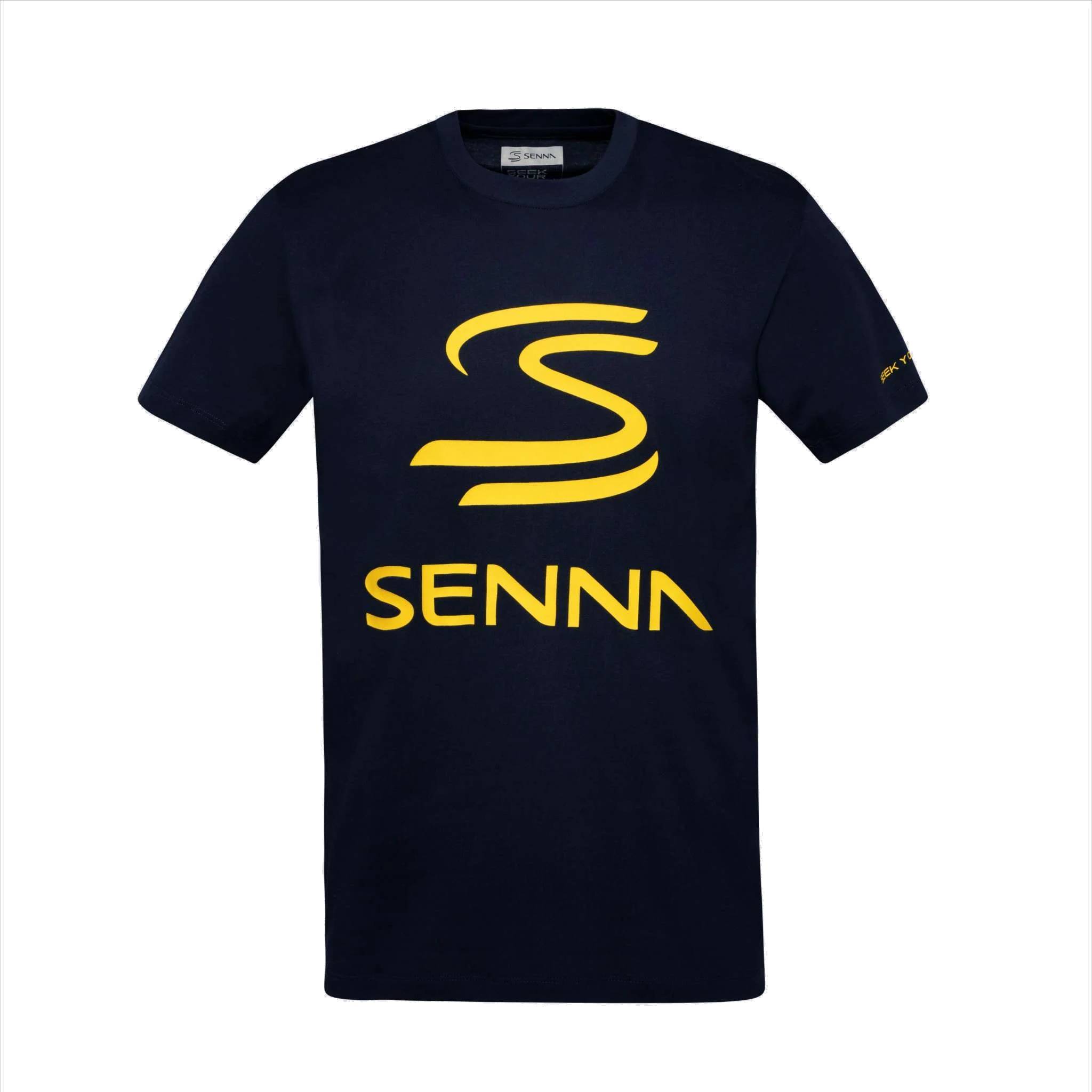 Ayrton Senna T-Shirt "Doppel S" - blau