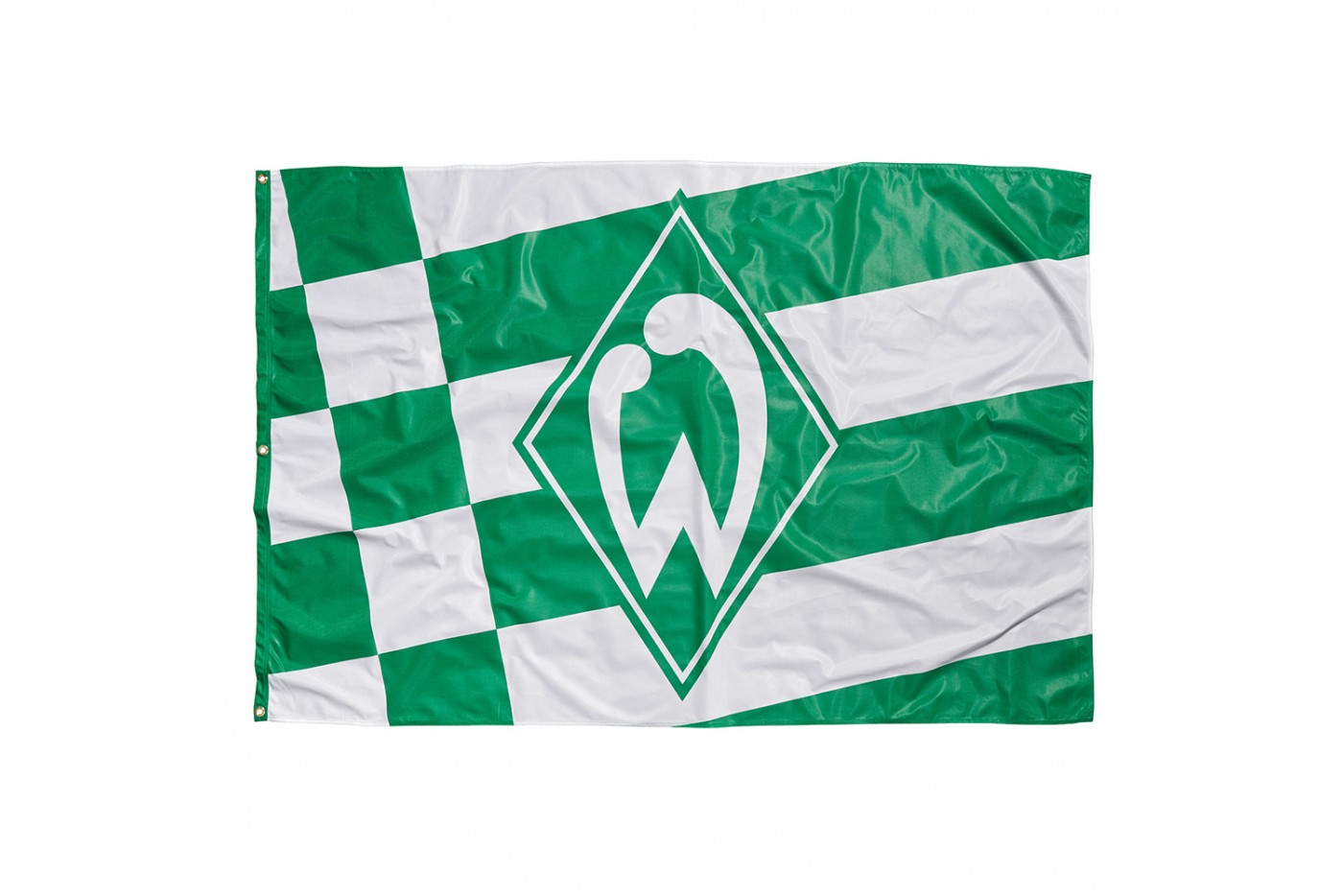 Werder Bremen Hissfahne "kl. Raute" - grün