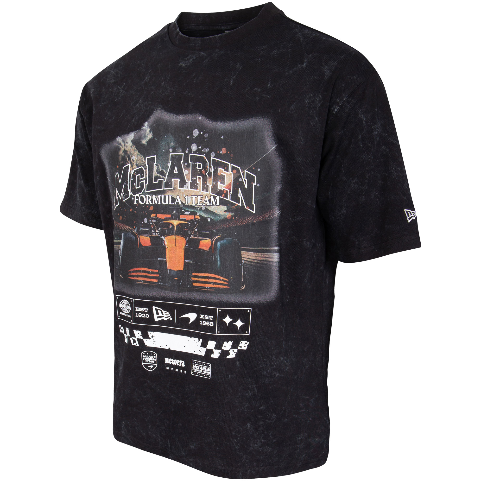 McLaren F1 New Era T-Shirt "Washed Grafic" - schwarz