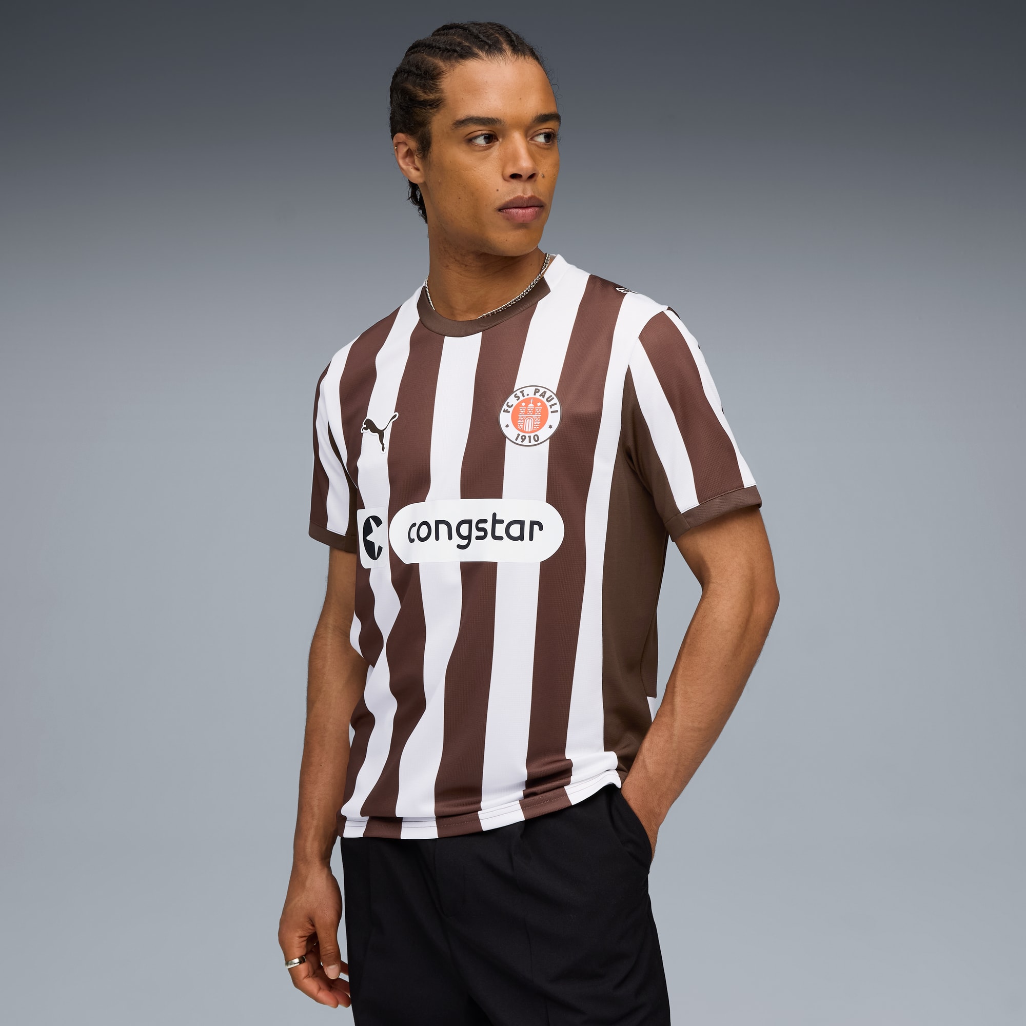 FC St. Pauli - PUMA Trikot Heim 2025/26 - braun/weiß
