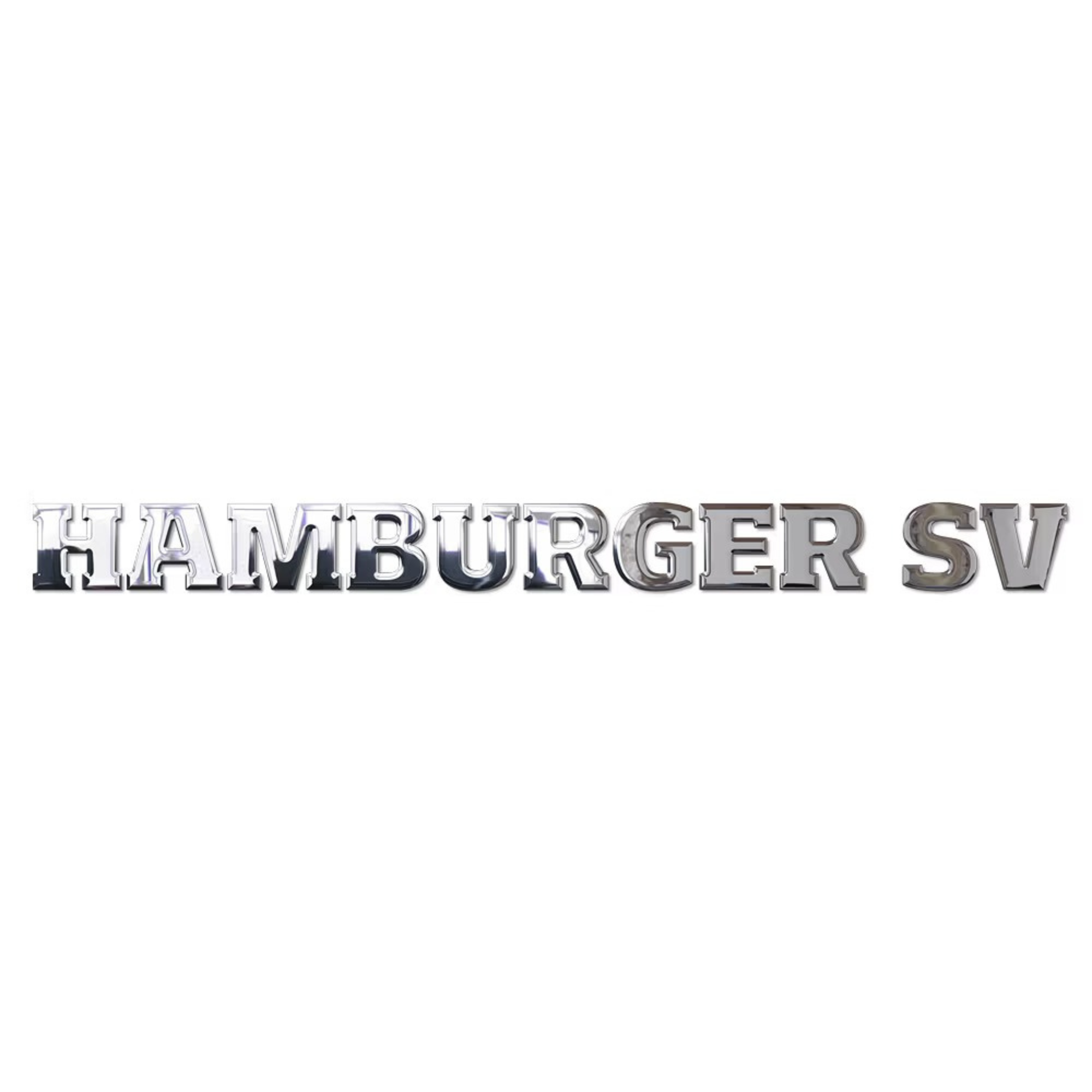 HSV Schriftzug Chrom "Hamburger SV"