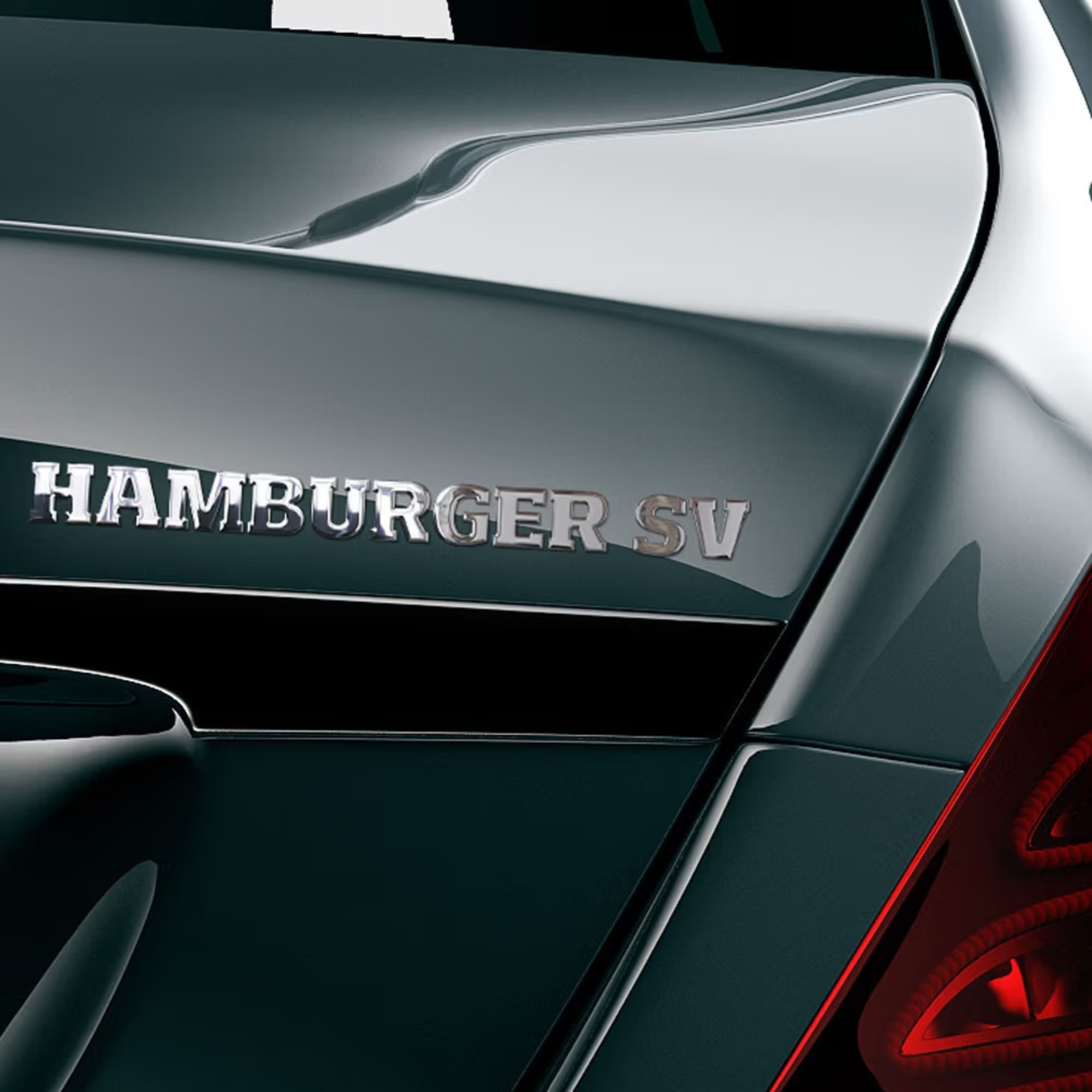 HSV Schriftzug Chrom "Hamburger SV"