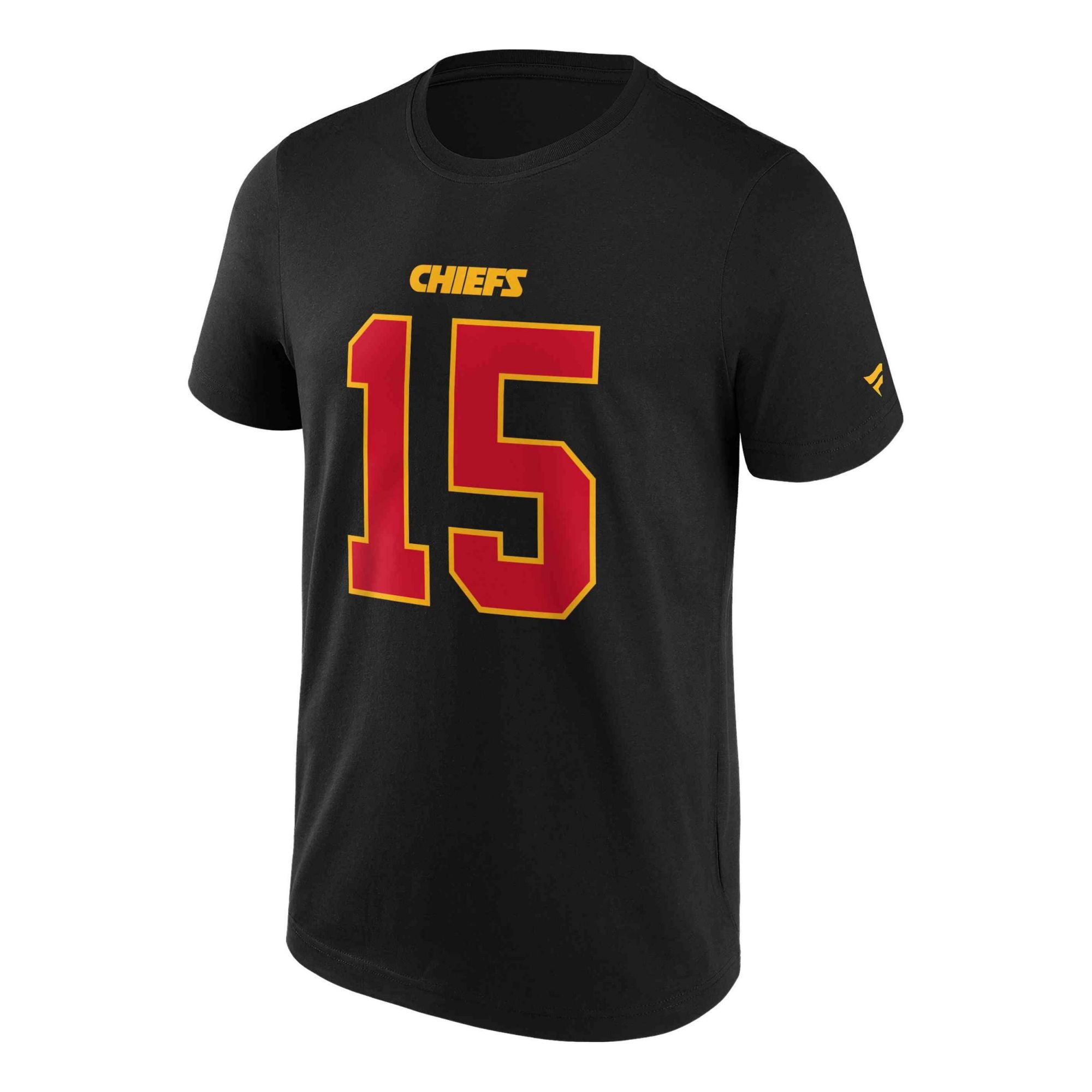 Kansas City Chiefs Mahomes #15 T-Shirt Front- & Backprint - schwarz