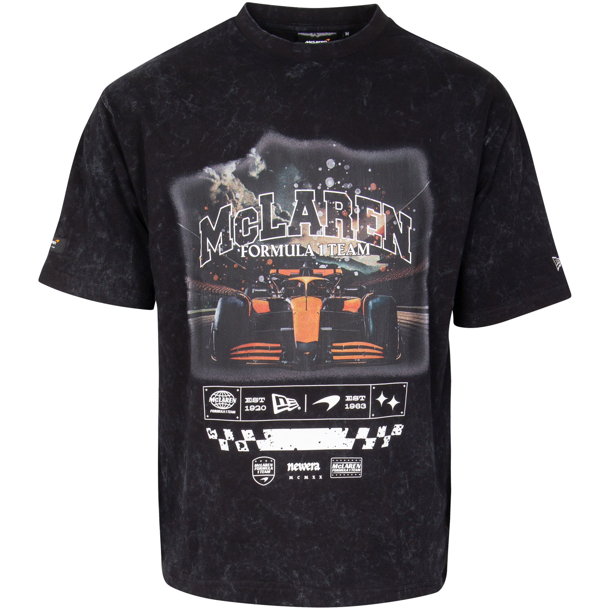 McLaren F1 New Era T-Shirt "Washed Grafic" - schwarz