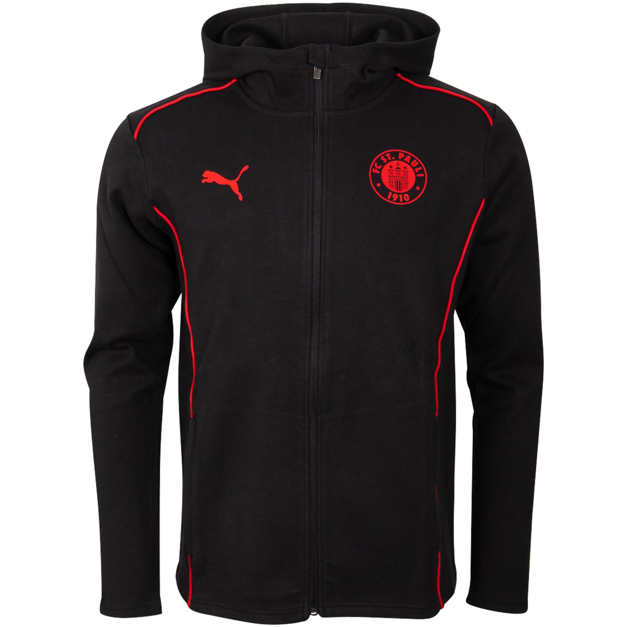 FC St. Pauli - PUMA Kapuzensweatjacke 'Casuals' 2024/25 - schwarz