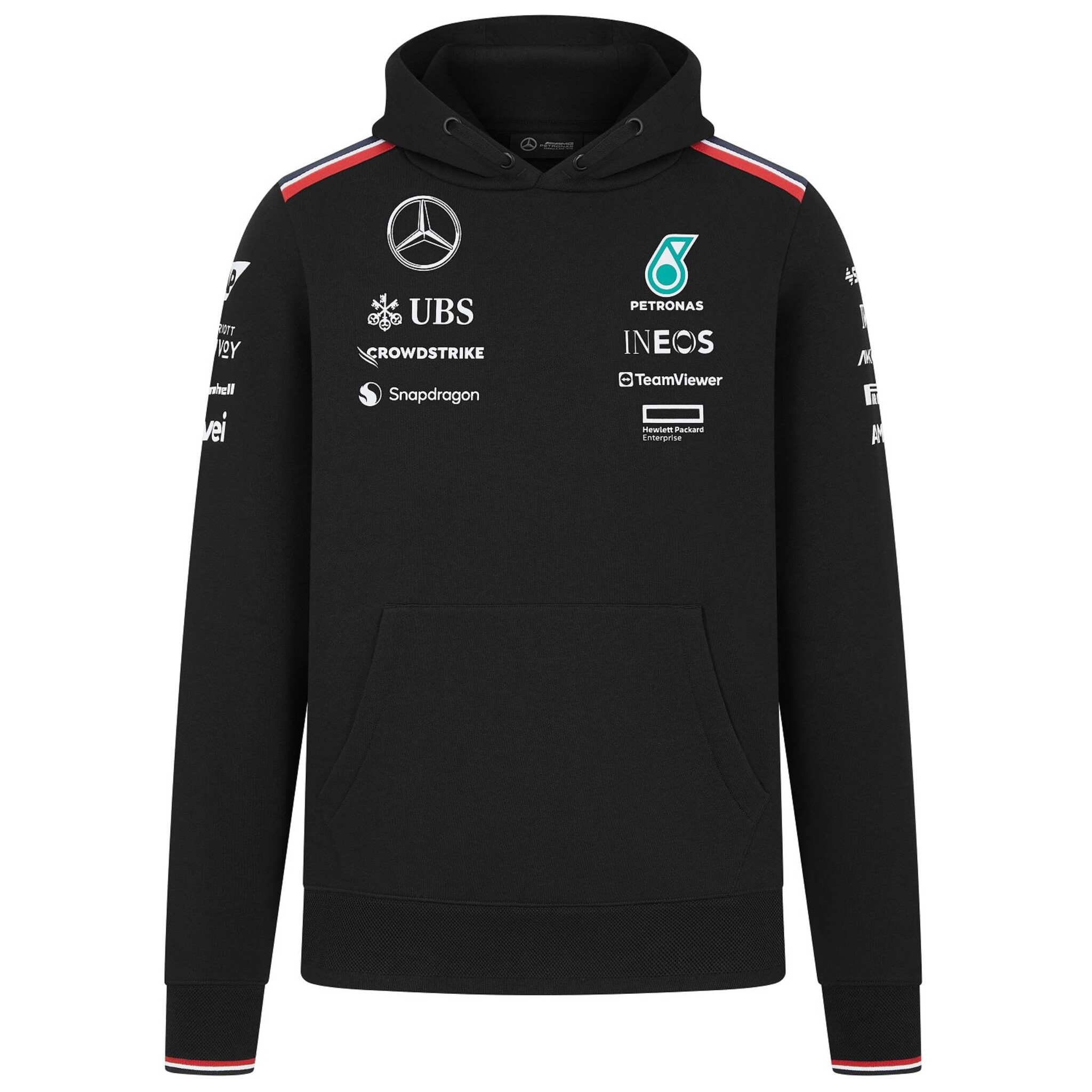 Mercedes AMG Petronas Team Kapuzenpullover 2024 - schwarz