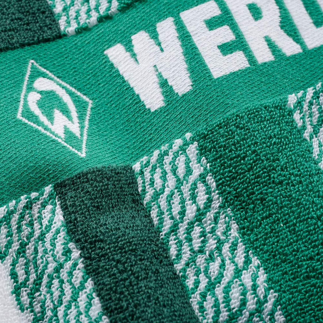 SV Werder Bremen Duschtuch Streifen GOTS 140x70 cm - grün