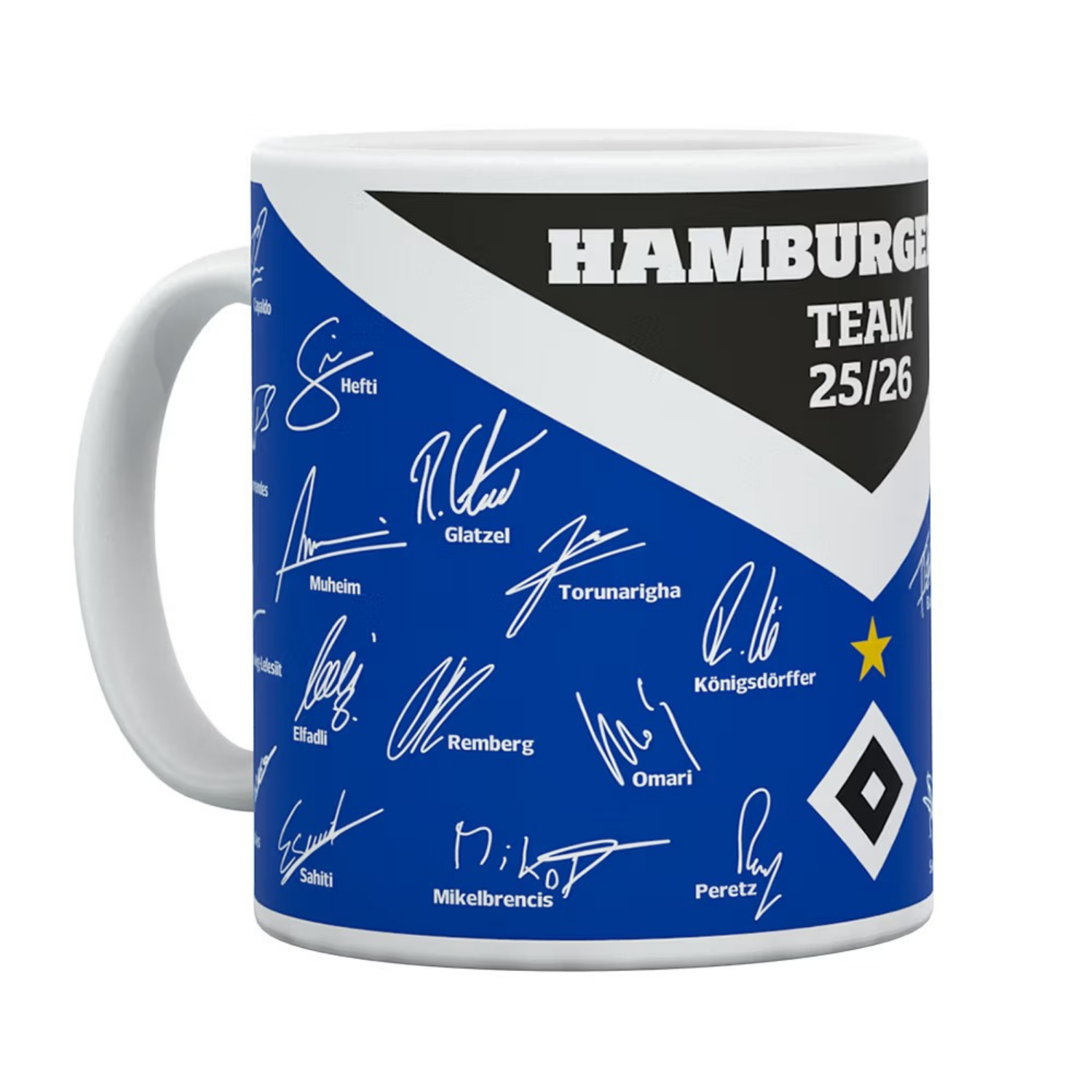 HSV Tasse Unterschriften Kader 25/26, 0,3l - blau