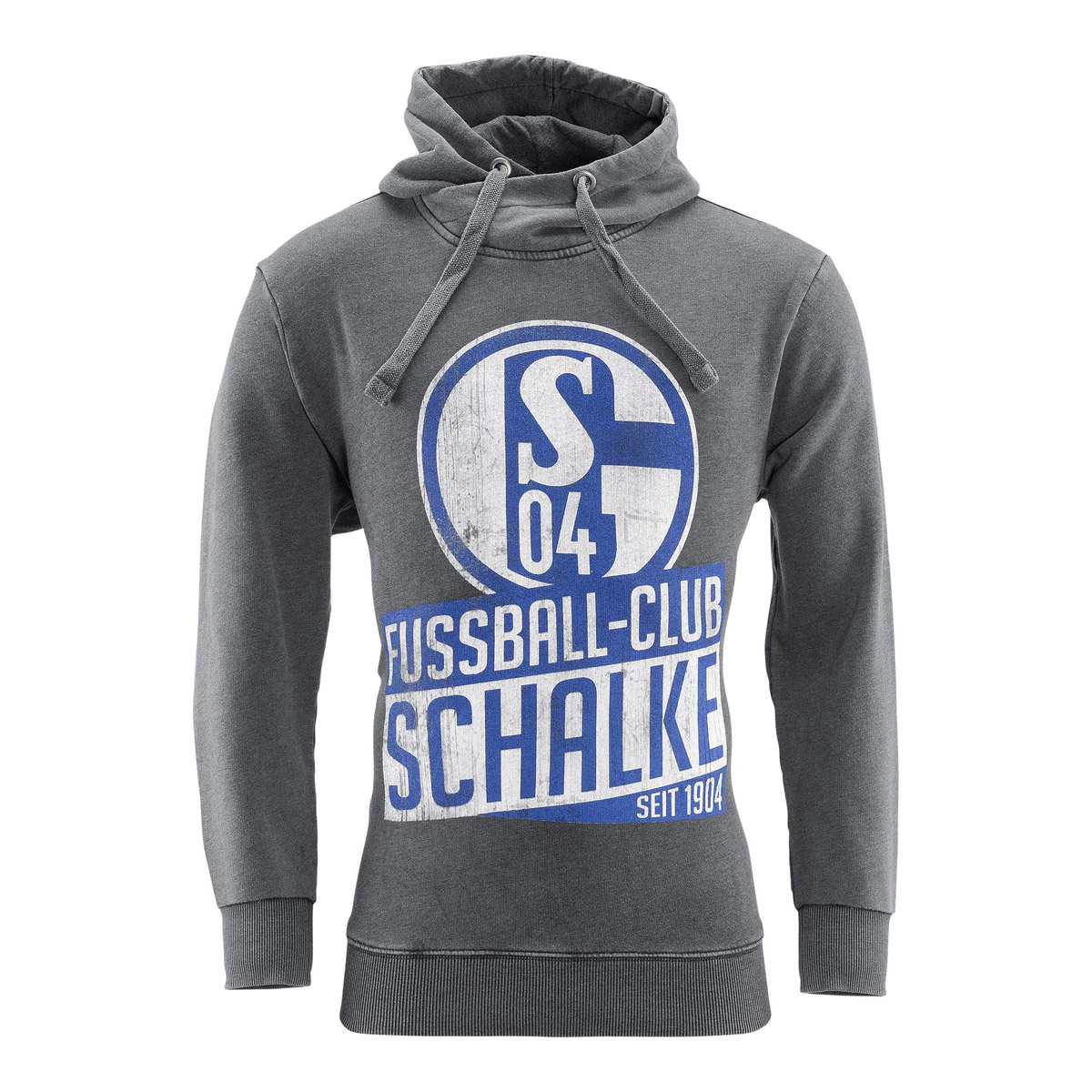 FC Schalke 04 Kapuzenpullover "Used" - grau