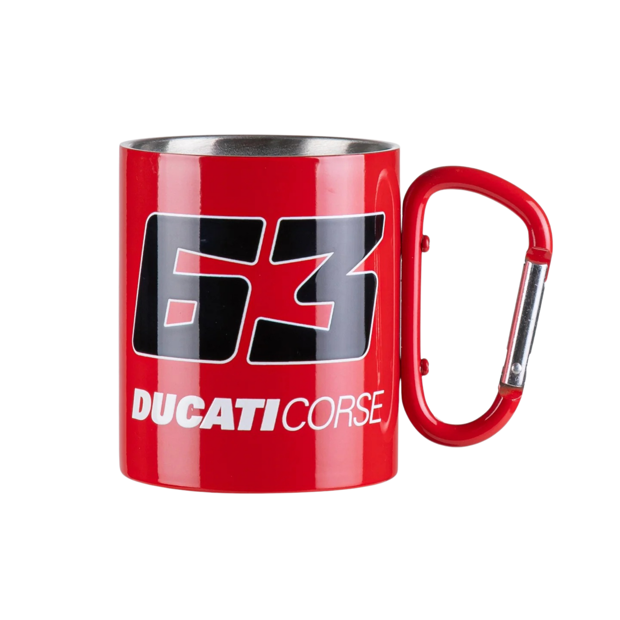 Ducati Corse Metallbecher Bagnaia 63 mit Karabinergriff