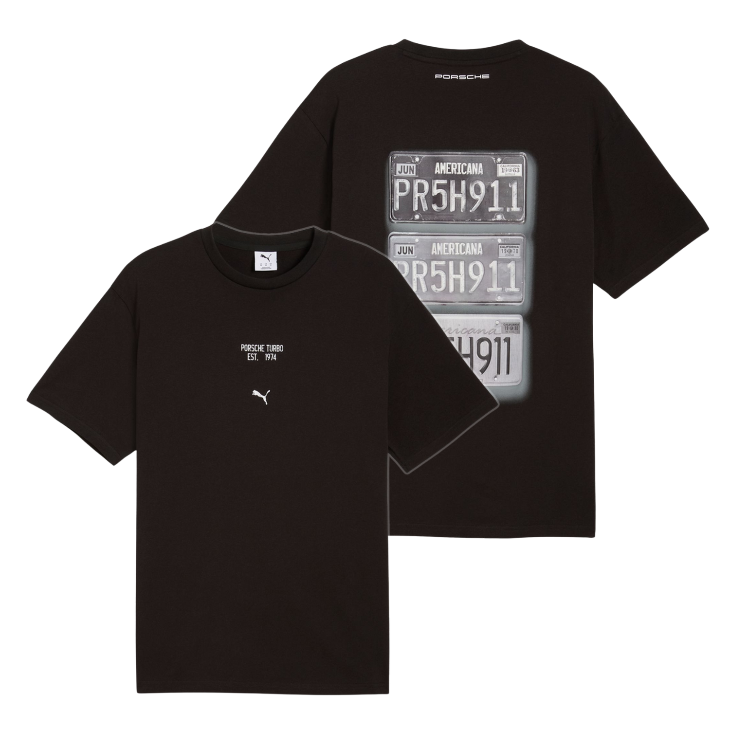 Porsche T-Shirt 'Race Americana' Puma 2026 - schwarz