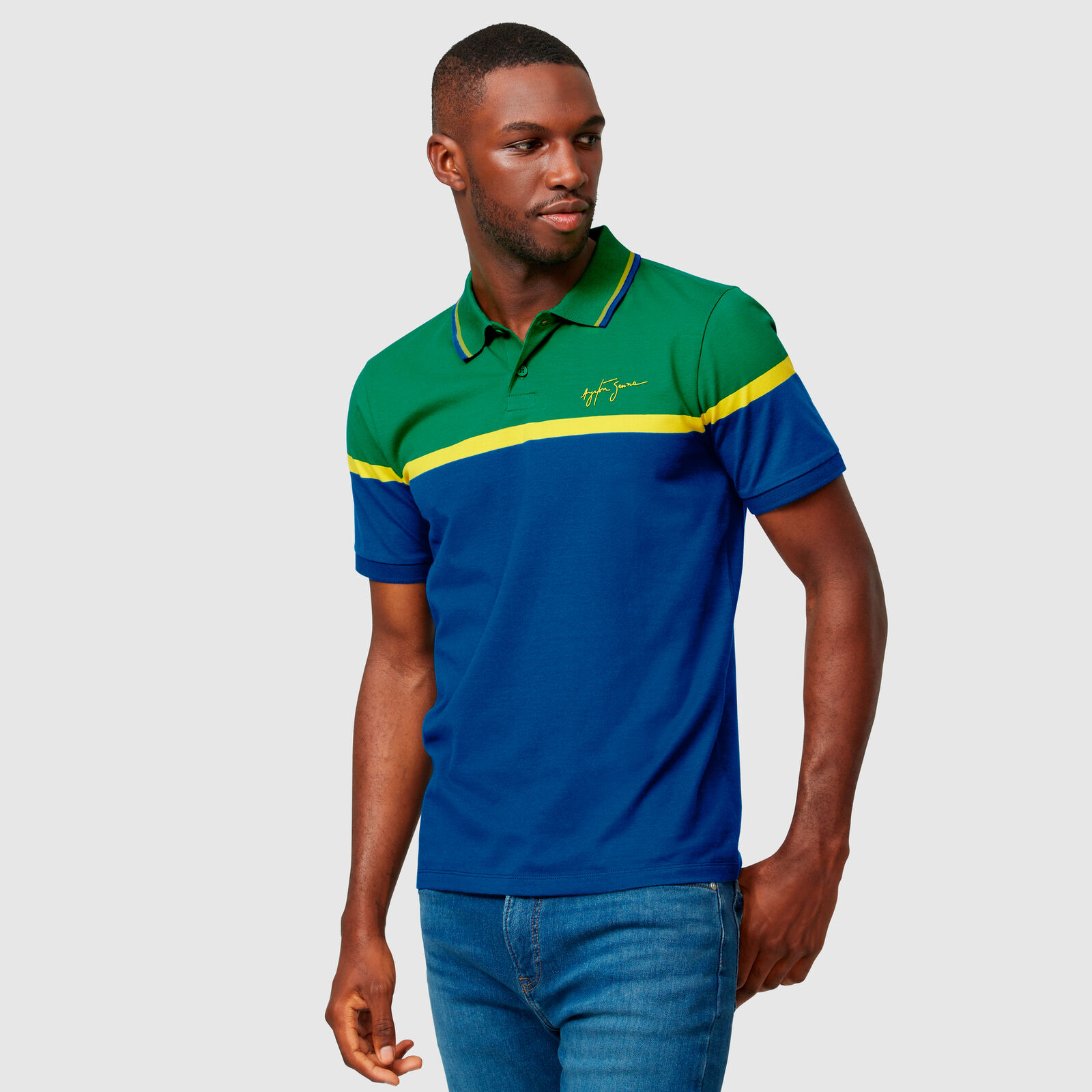 Ayrton Senna Polo "Streifen" - multicolor