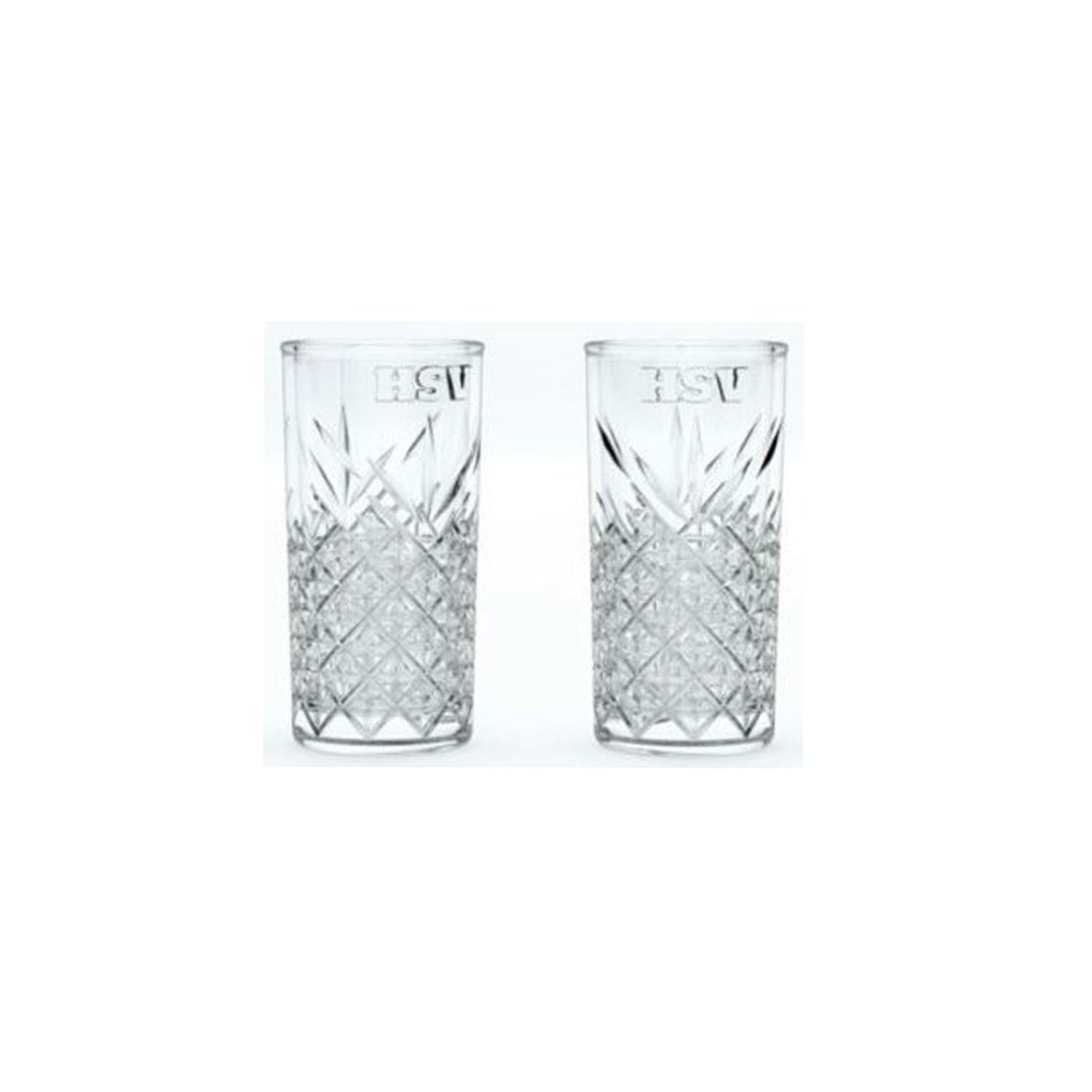 HSV Longdrinkglas Relief 380ml - 2er-Set 