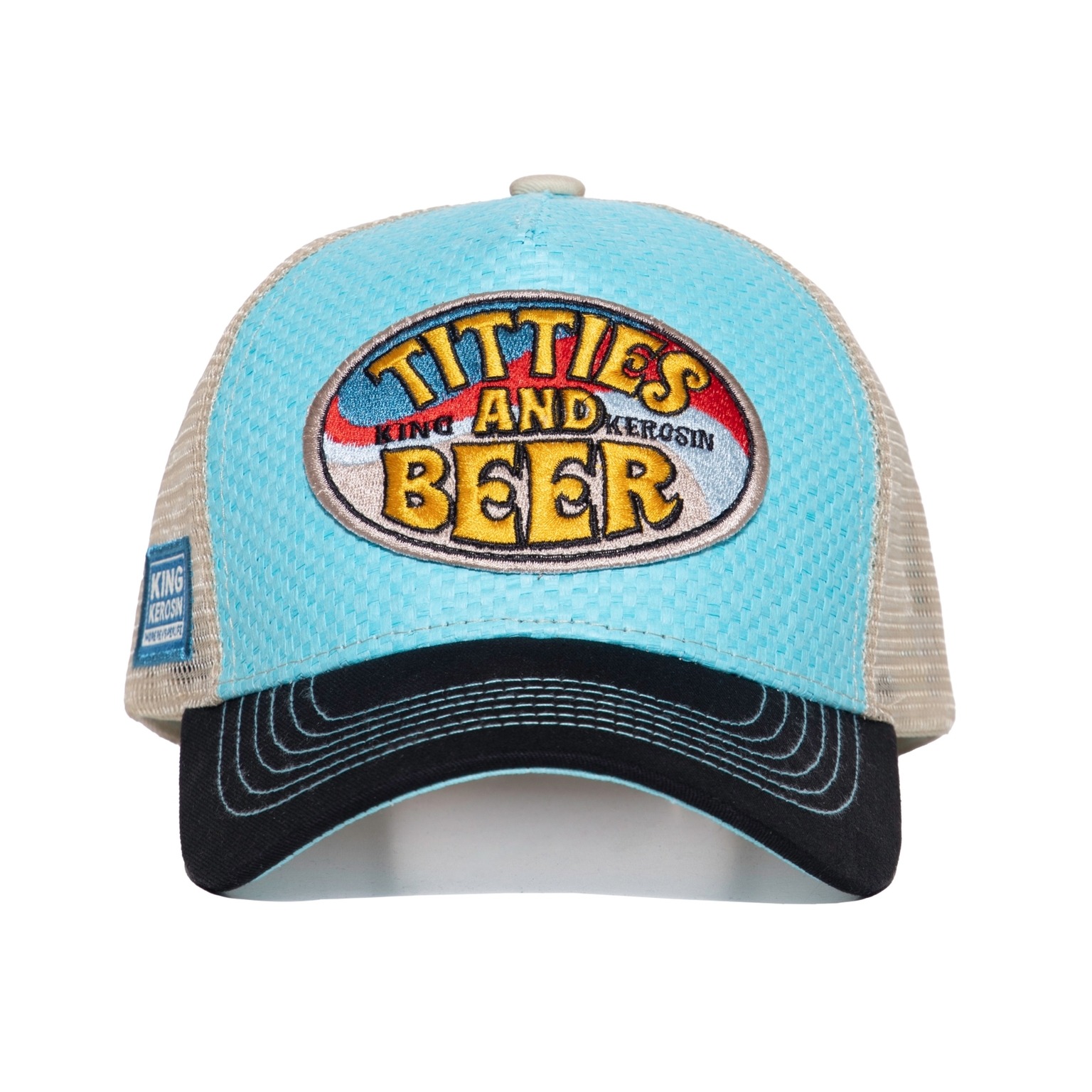 King Kerosin Trucker Cap "Titties and Beer" - hellblau