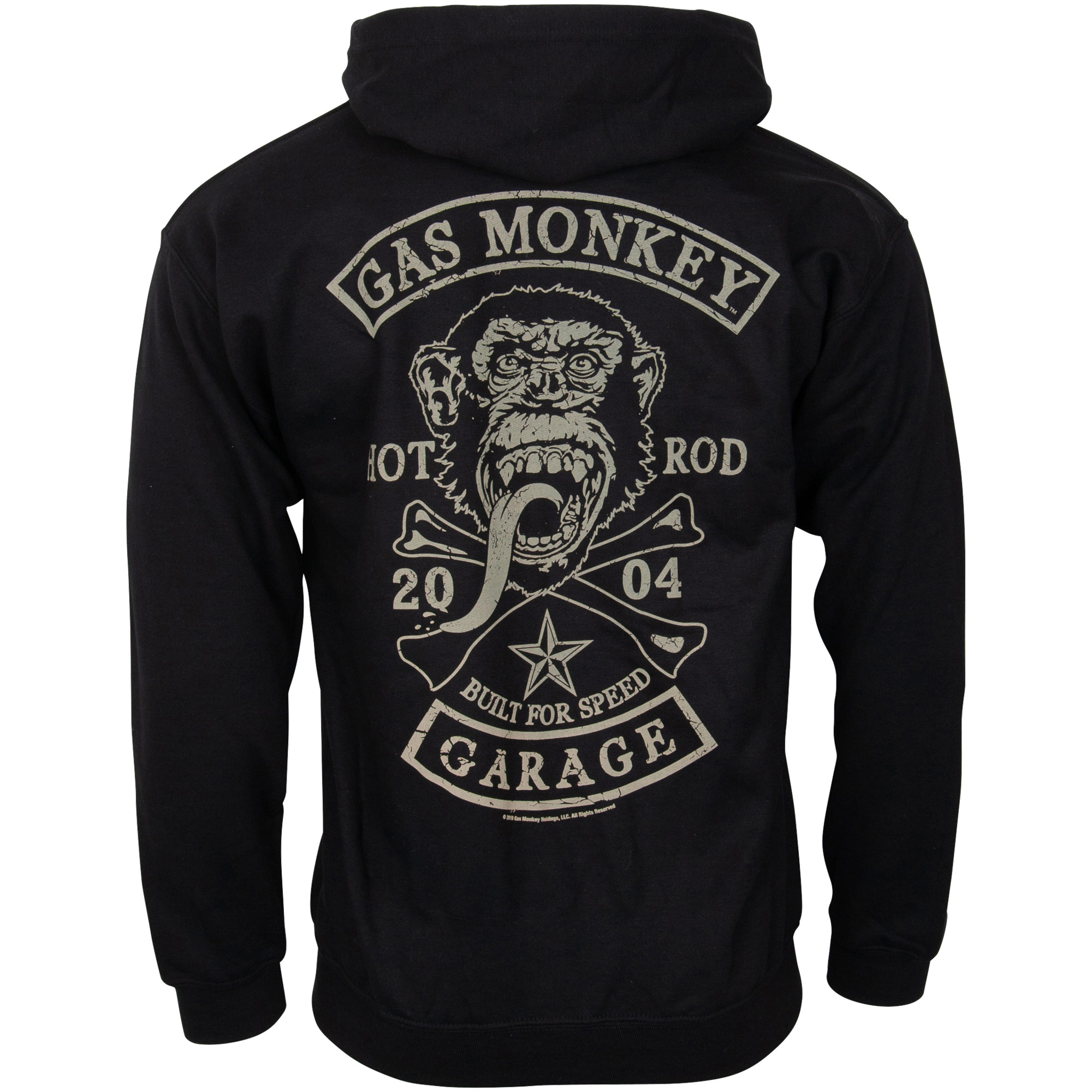 Gas Monkey Garage Kapuzensweatjacke "Big Patch" - schwarz