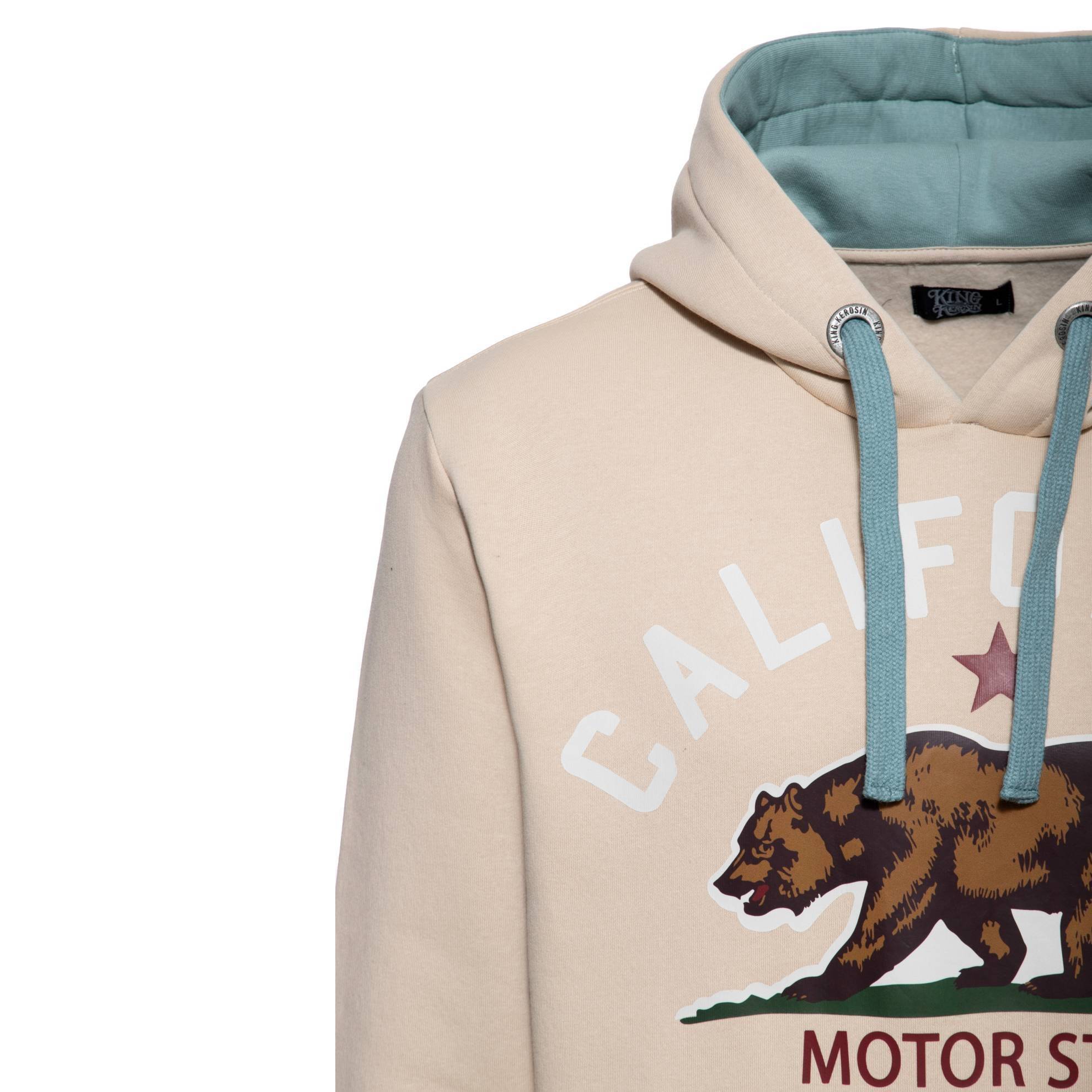 King Kerosin Kapuzenpullover "California State" - beige