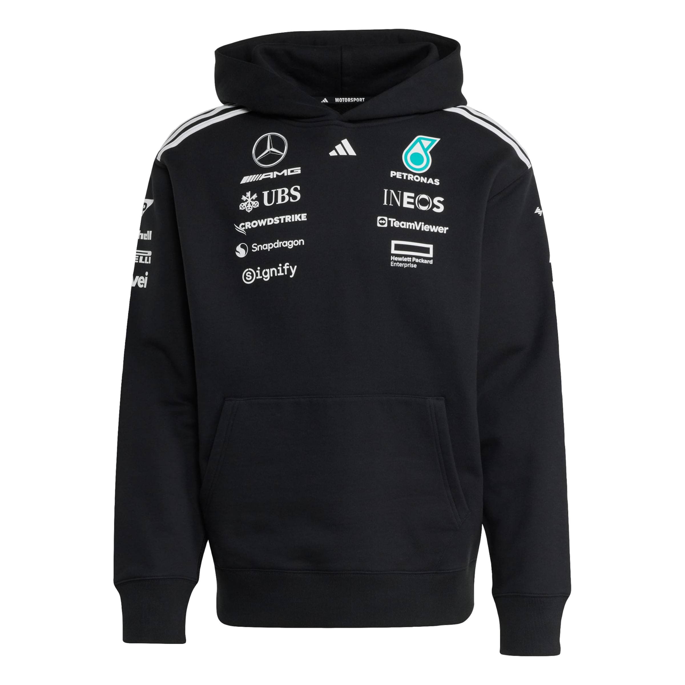 Mercedes AMG Petronas Adidas Team Kapuzenpullover - schwarz