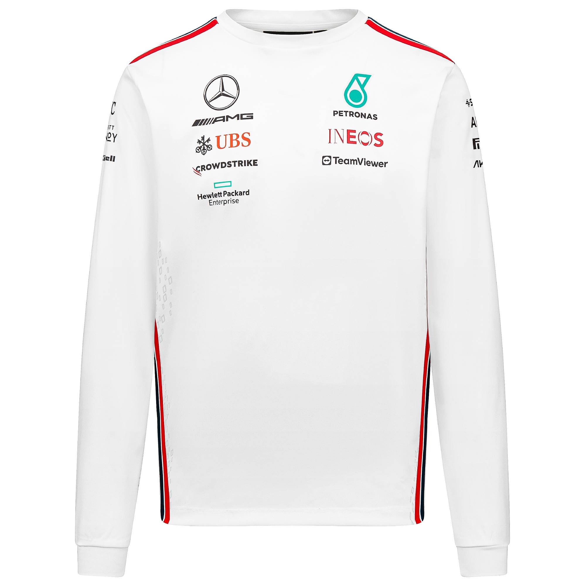 Mercedes AMG Team langarm Shirt 2023 - weiß