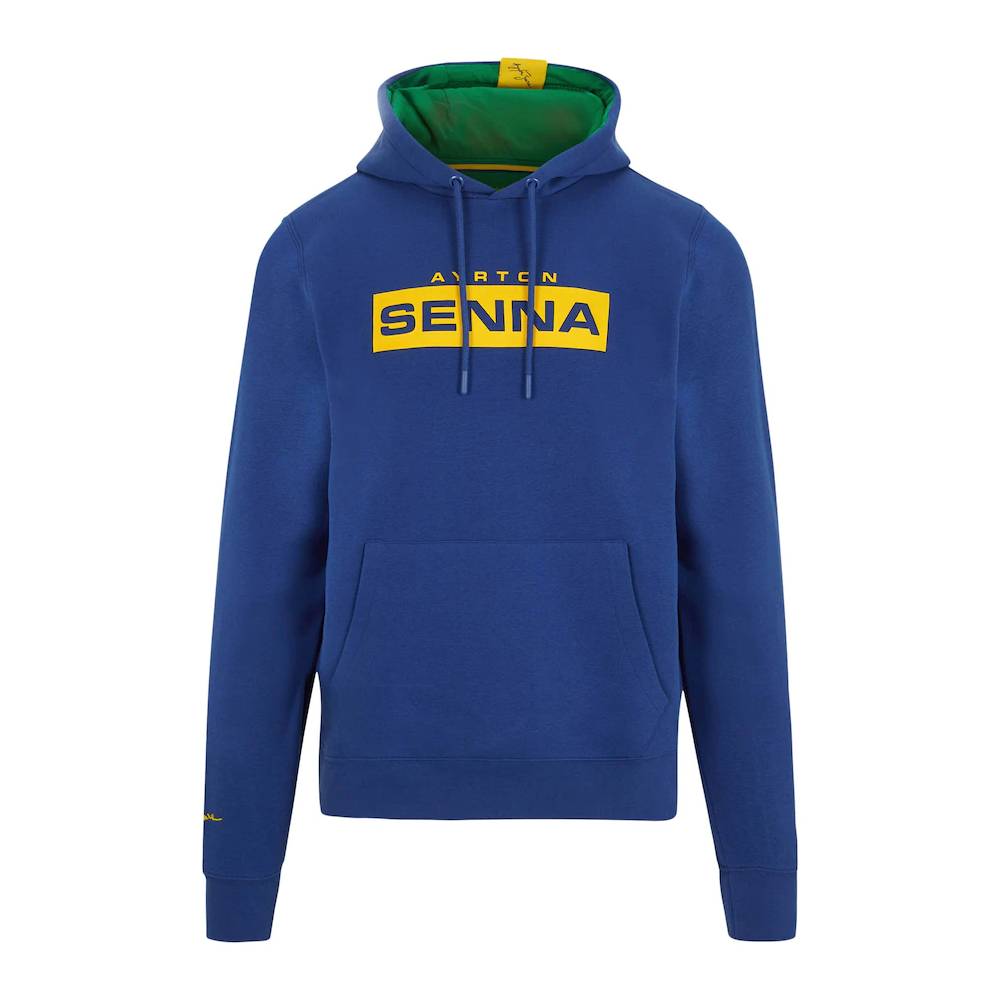 Ayrton Senna Hoodie "Logo" - blau