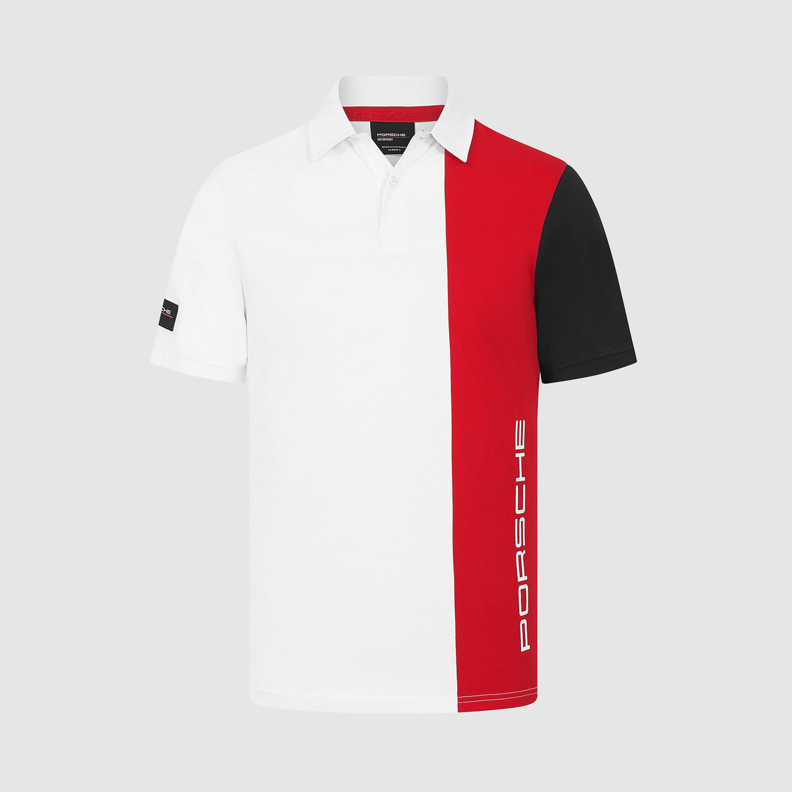 Porsche Motorsport Poloshirt "Streifenmuster" - weiß
