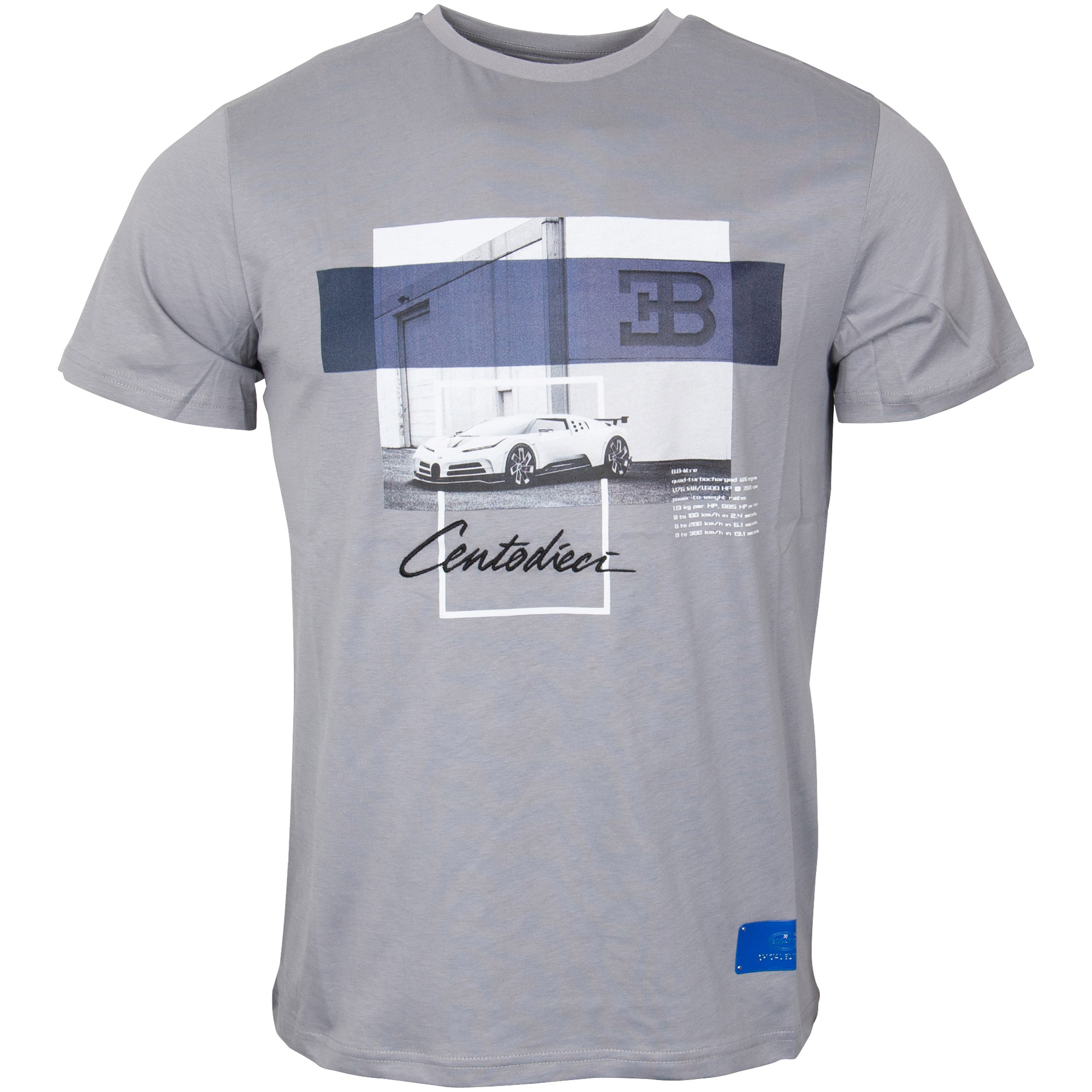 Bugatti T-Shirt "Centodieci" - grau
