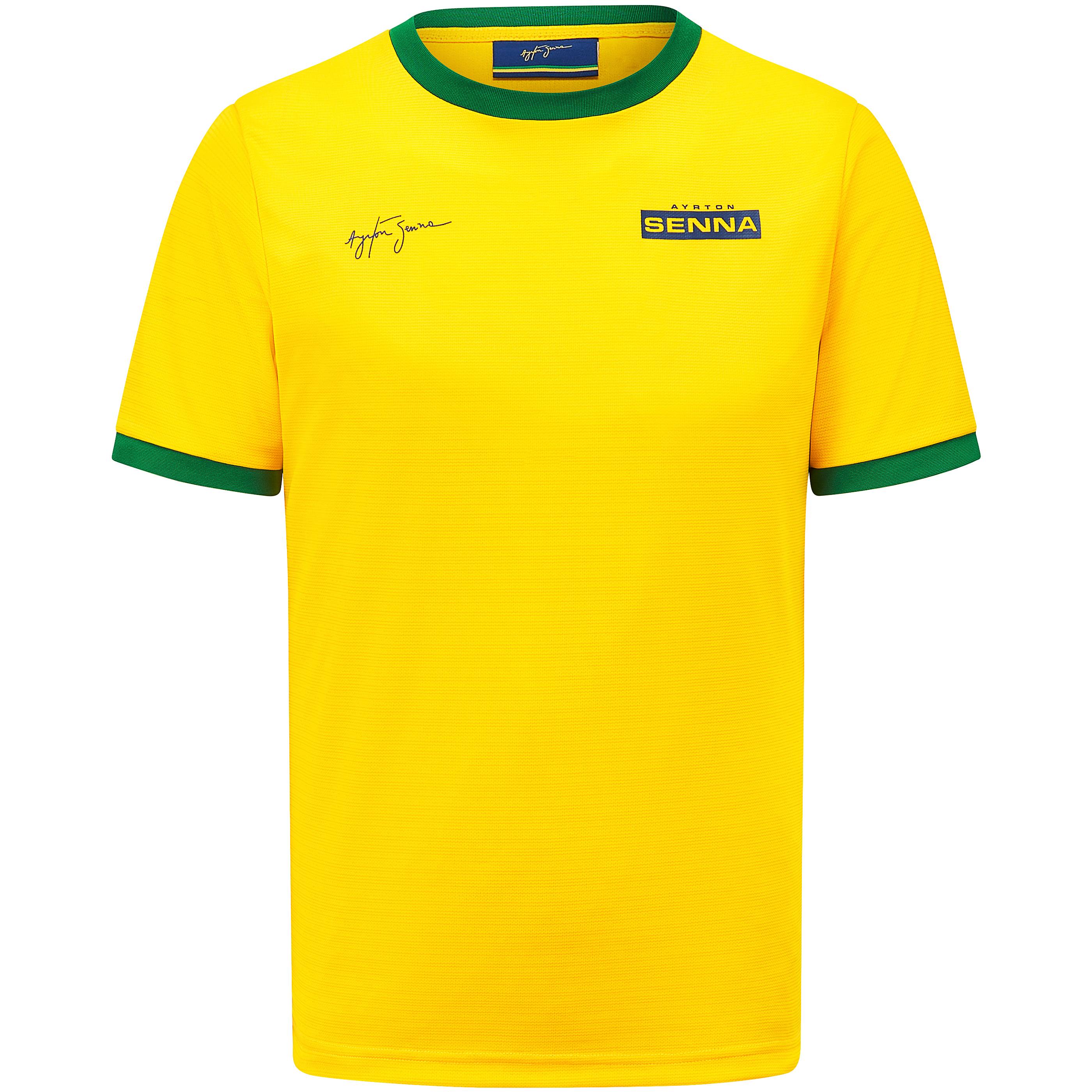 Ayrton Senna T-Shirt "Senna 12" - gelb