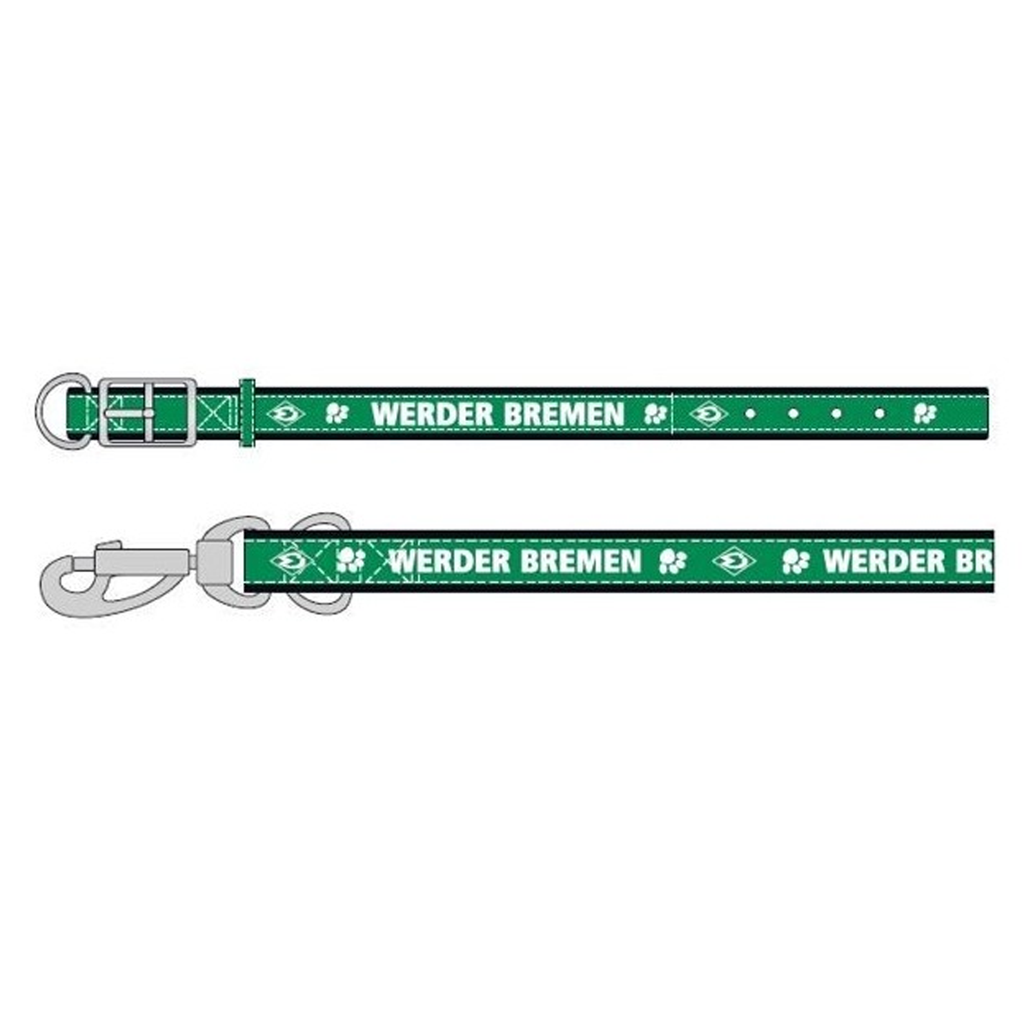 SV Werder Bremen - Hundeleine WB - grün