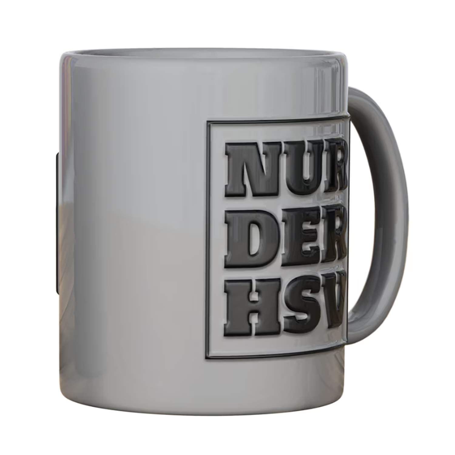 HSV Tasse "Relief" 0,3l mit Raute & NUR DER HSV Print - grau