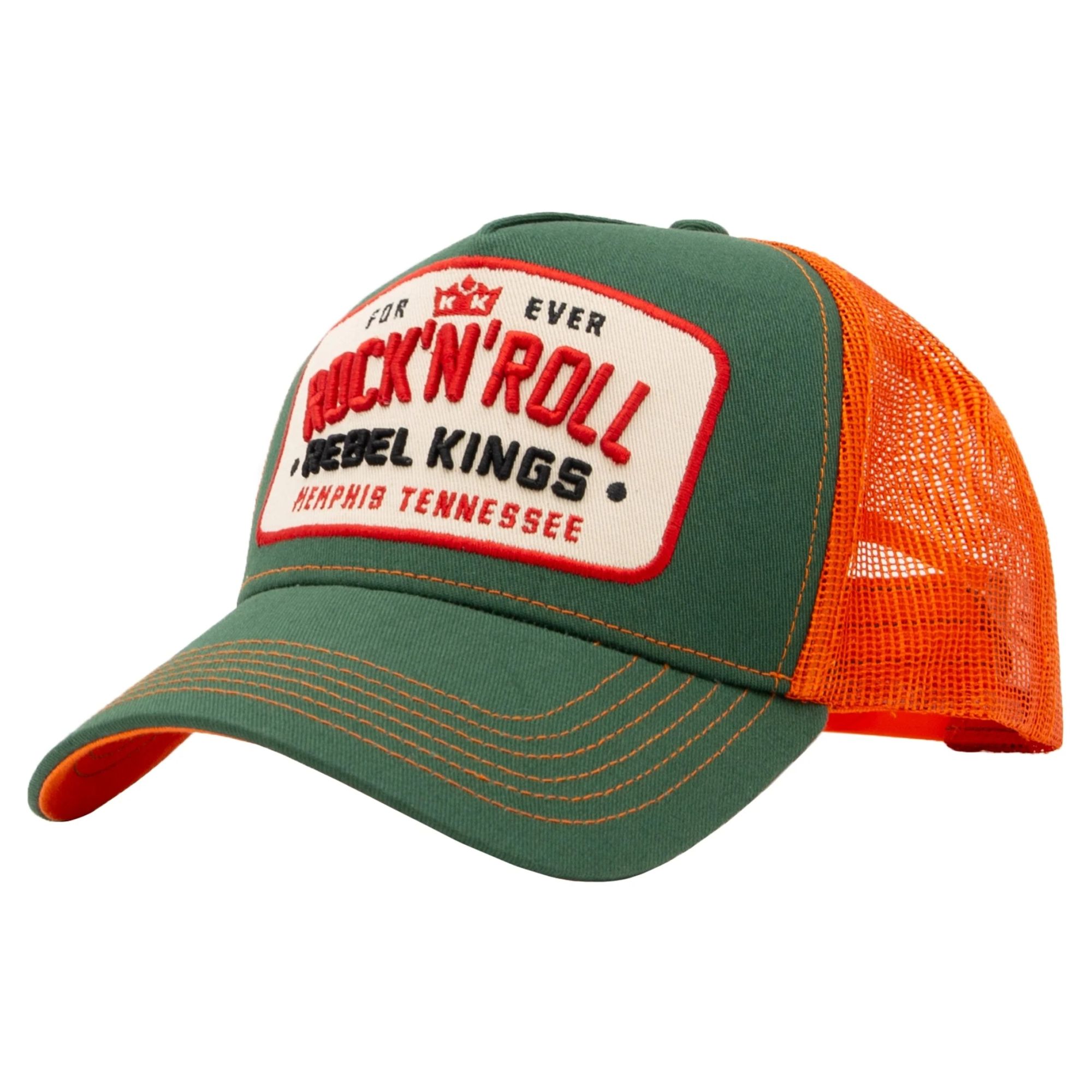 King Kerosin - Cap "Rock 'n' Roll" - grün-orange