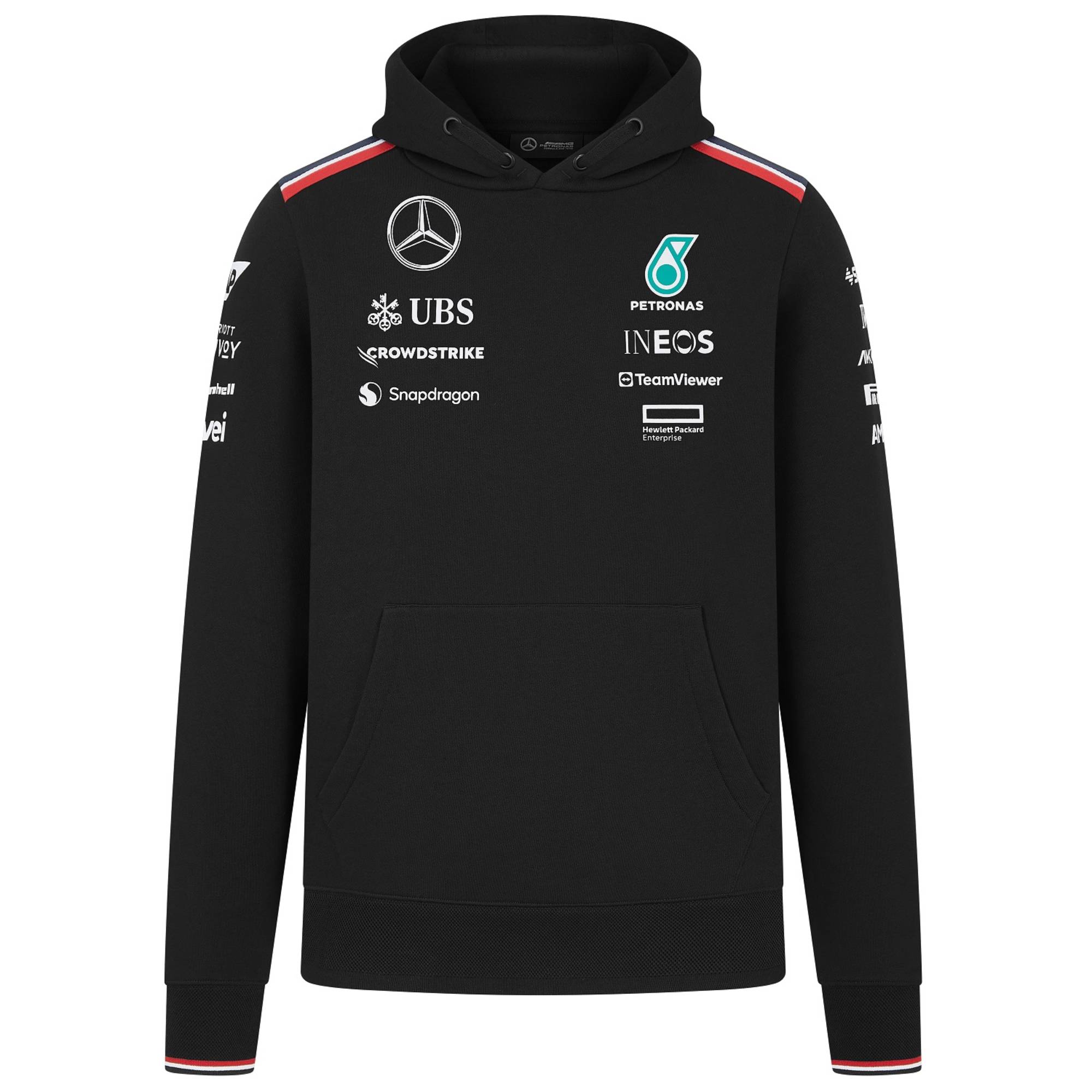 Mercedes AMG Petronas Kapuzenpullover Teamline 2024 - schwarz