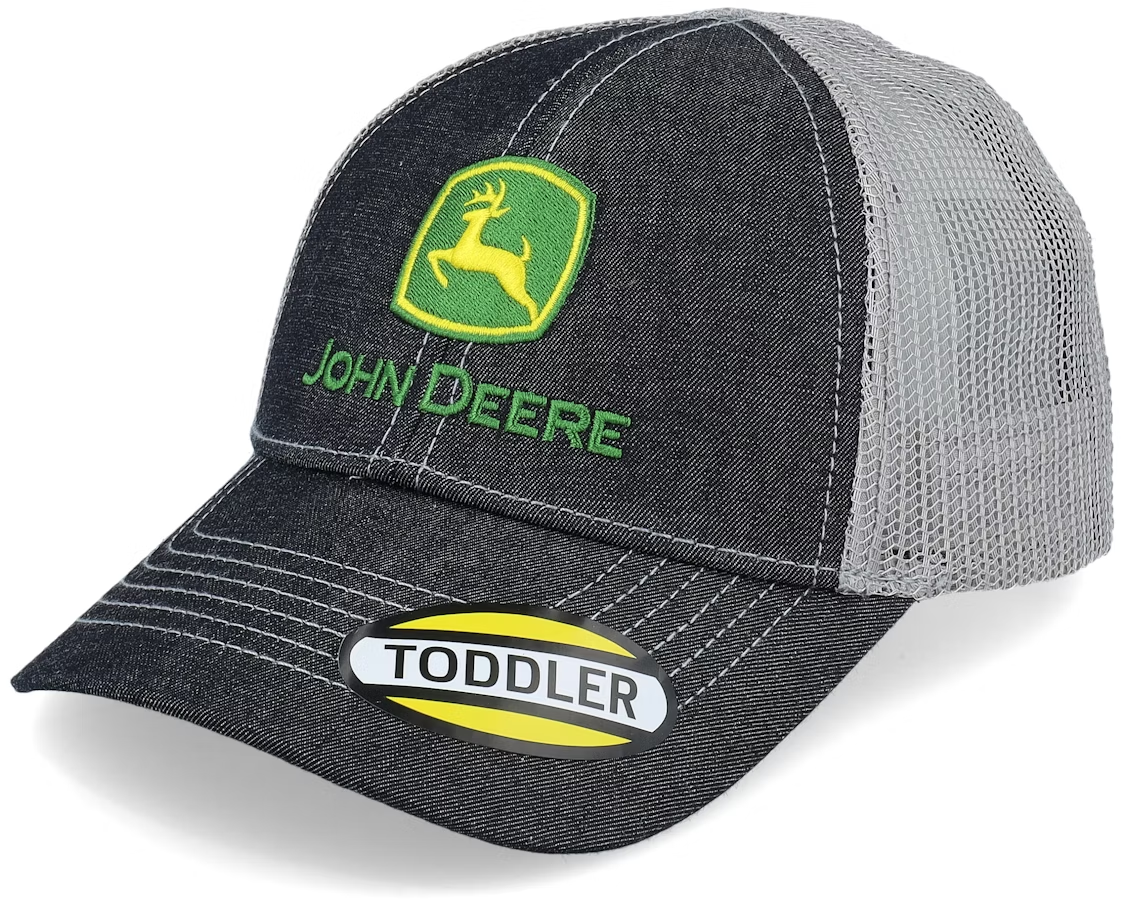 John Deere Kinder Cap Denim Mesh - schwarz/weiß