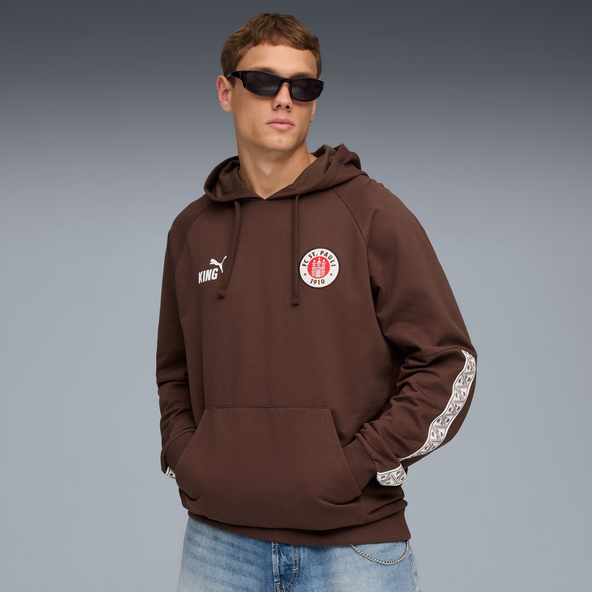 FC St. Pauli - PUMA Kapuzenpullover King 2025/26 - braun