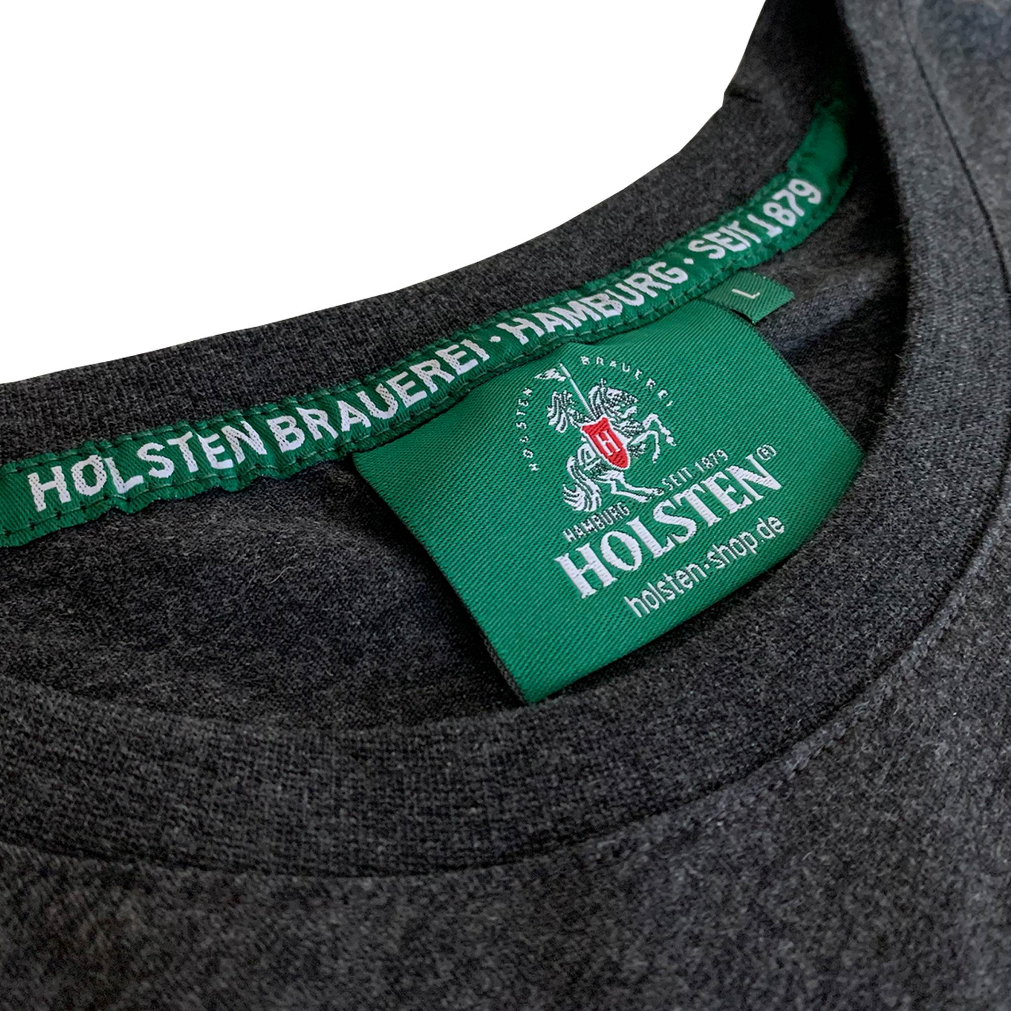 Holsten - Herren T-Shirt Red Sign - anthrazit