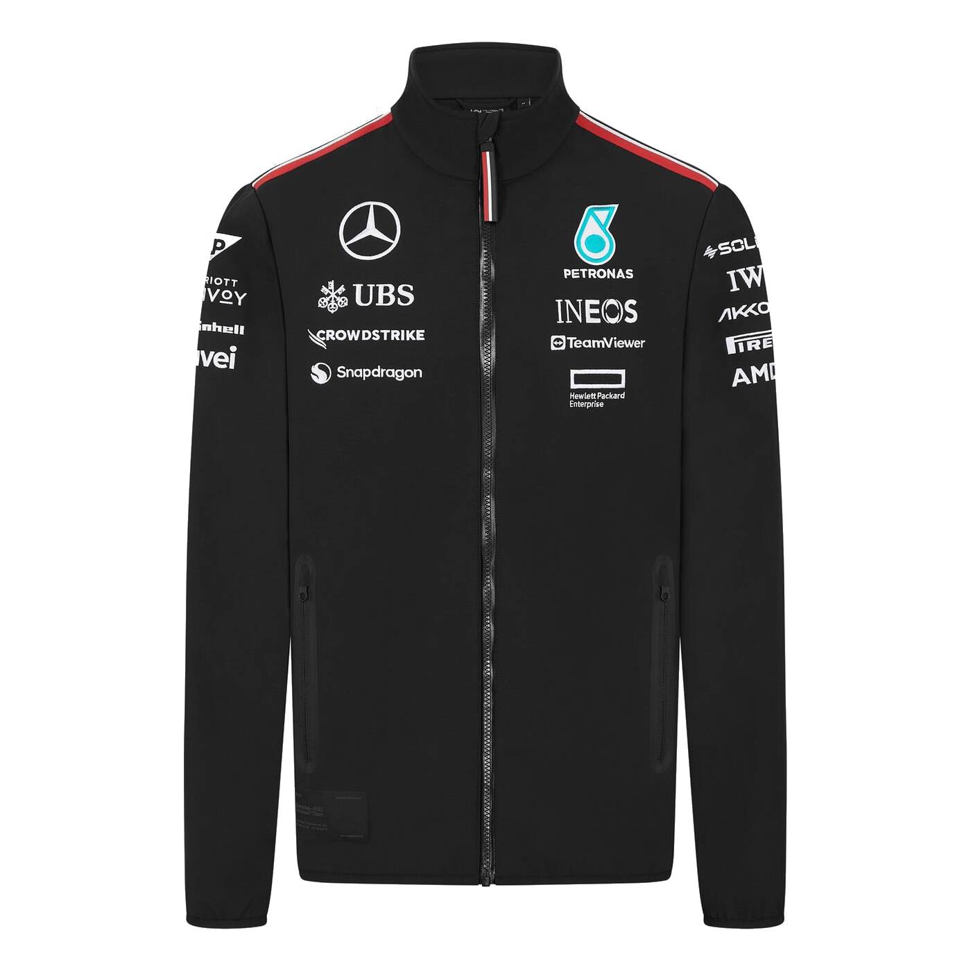 Mercedes AMG Petronas Softshelljacke Teamline 2024 - schwarz