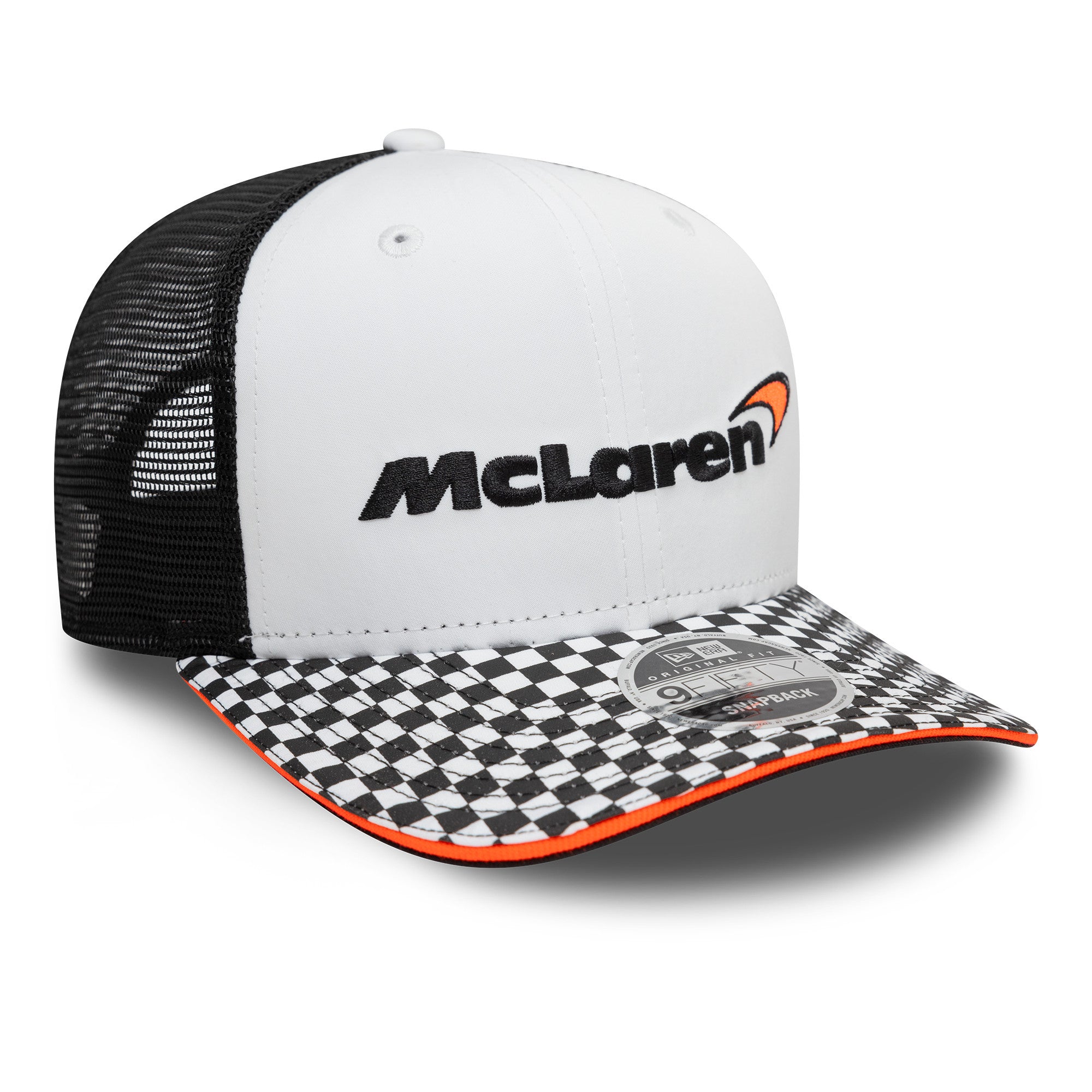 McLaren F1 New Era Trucker Cap "Checkered" - weiß
