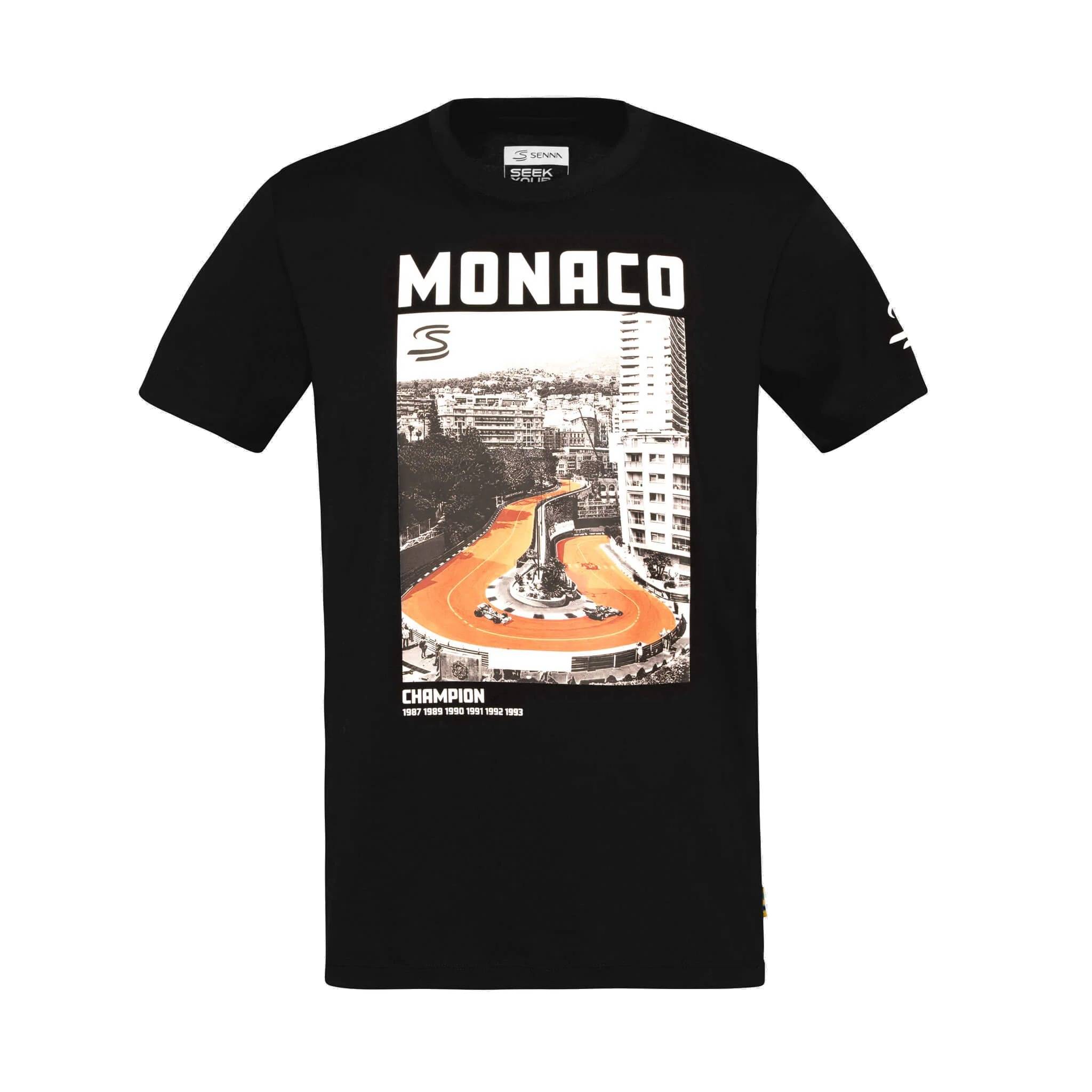 Ayrton Senna T-Shirt "Monaco" - schwarz