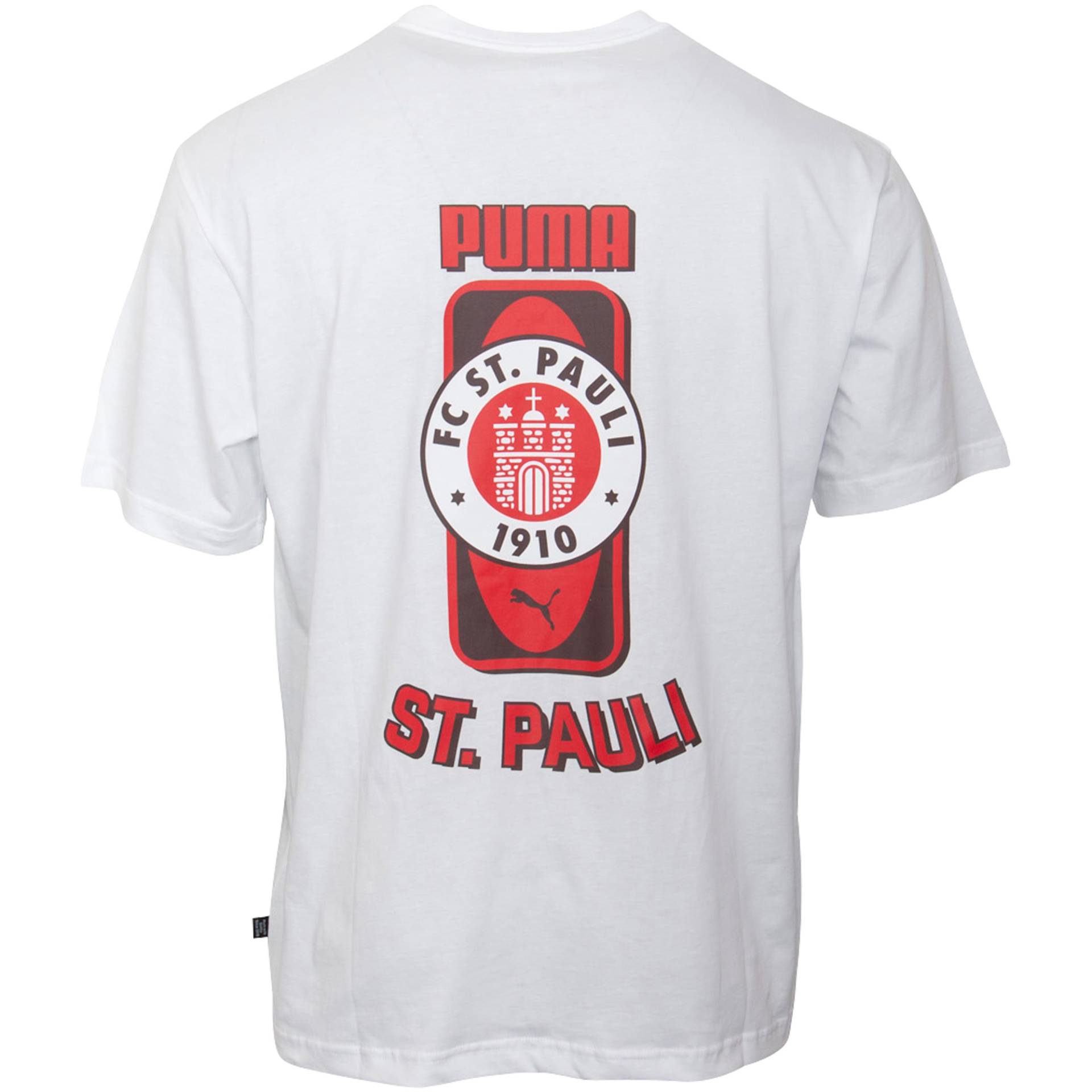 FC St. Pauli PUMA T-Shirt "Graphic" Mit Rückenprint In Weiß